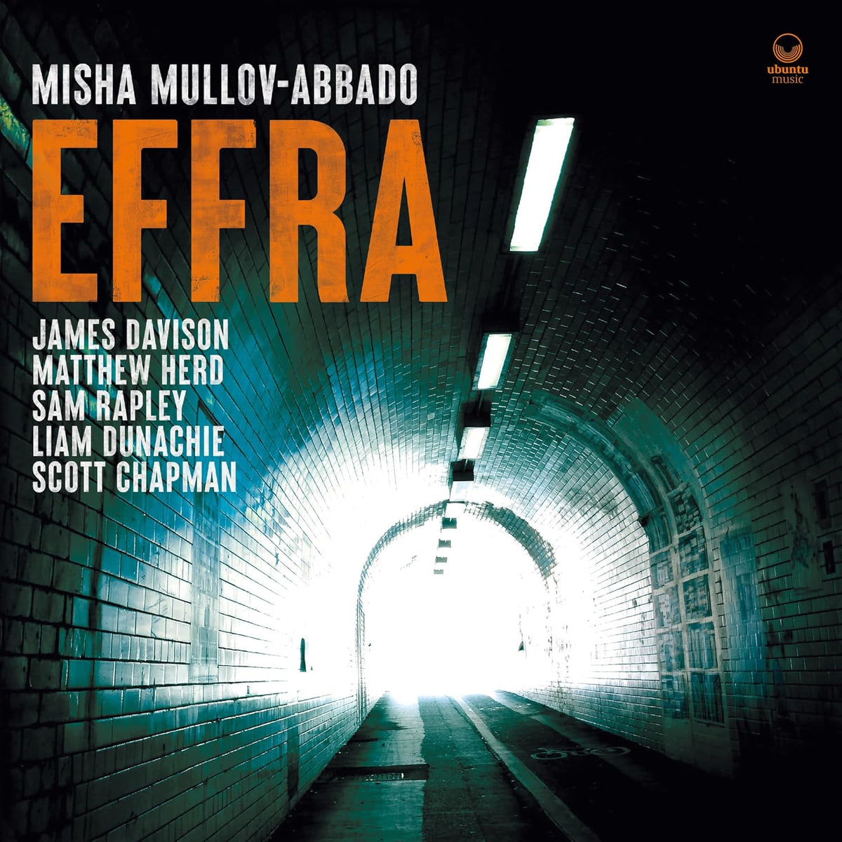 Vinyl record cover for Misha Mullov-Abbado’s “Effra” featuring a tunnel image.