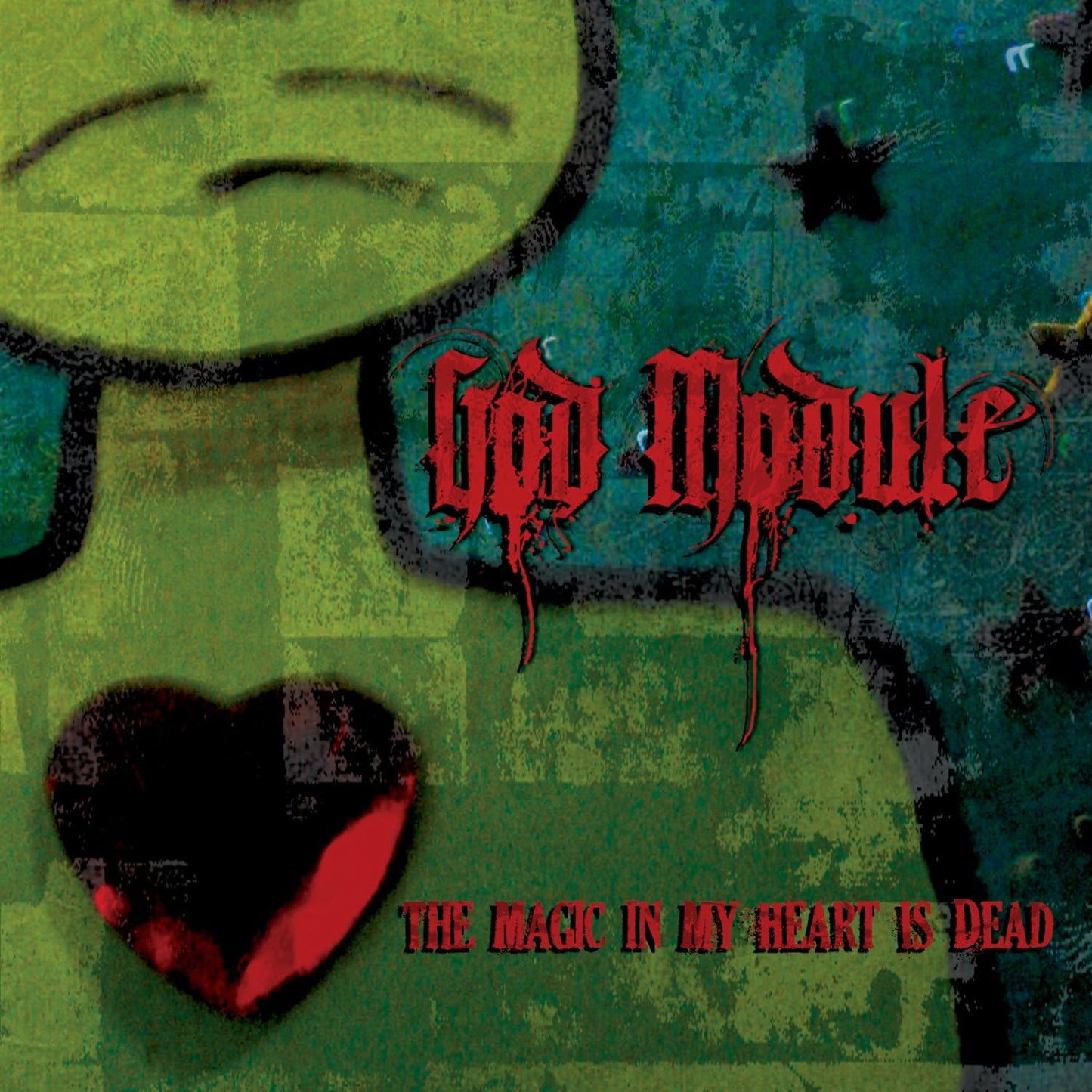 CD cover for God Module, featuring a broken heart and text.