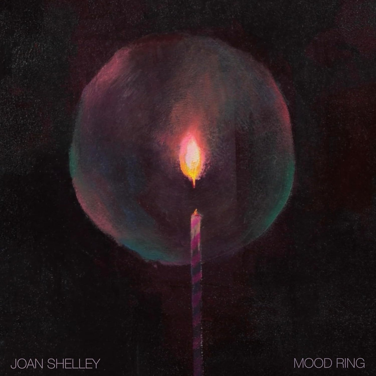 Album cover: painted image of a mood ring with a lit candle inside.