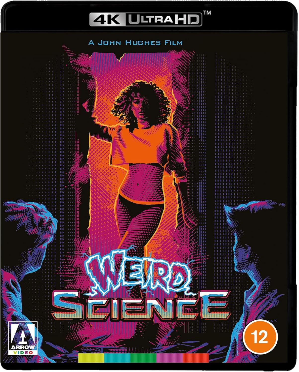 Weird Science" Blu-ray cover featuring a woman between two shadowy figures.