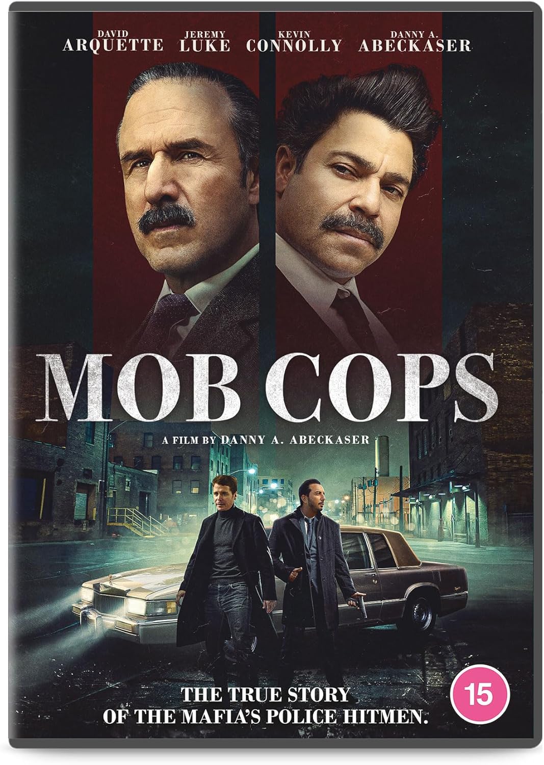 Mob Cops" DVD cover featuring two men and a city street scene.