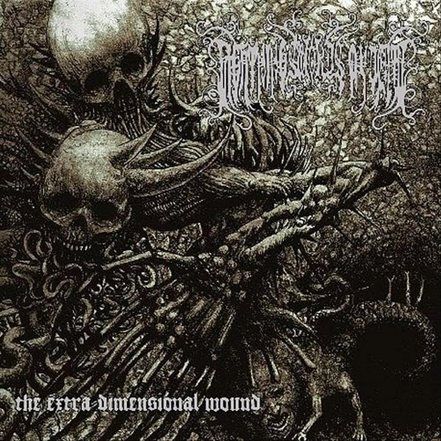 Dark album cover with skeletal figures and band name "Lightning Swords Of Death".