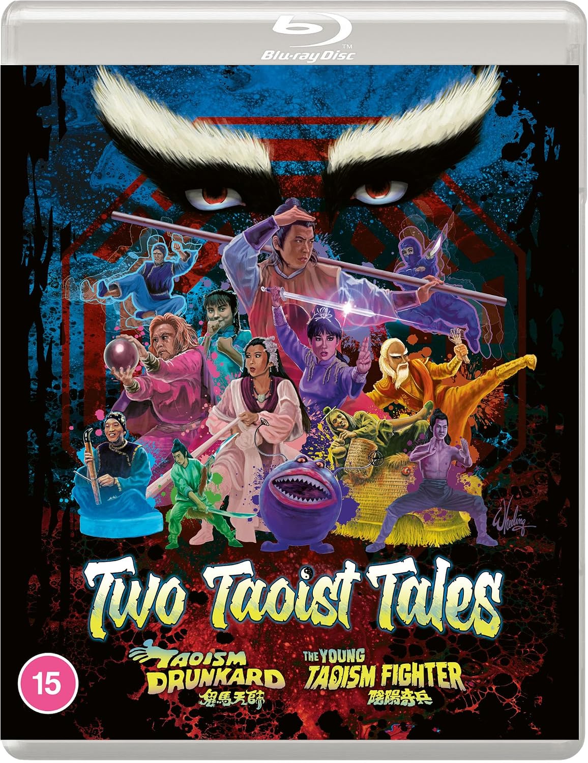 Blu-ray cover for "Two Taoist Tales" featuring a group of fantasy characters.