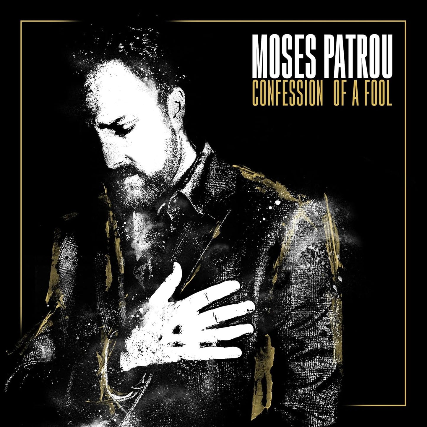 Black and white CD cover featuring a man with a beard looking down.