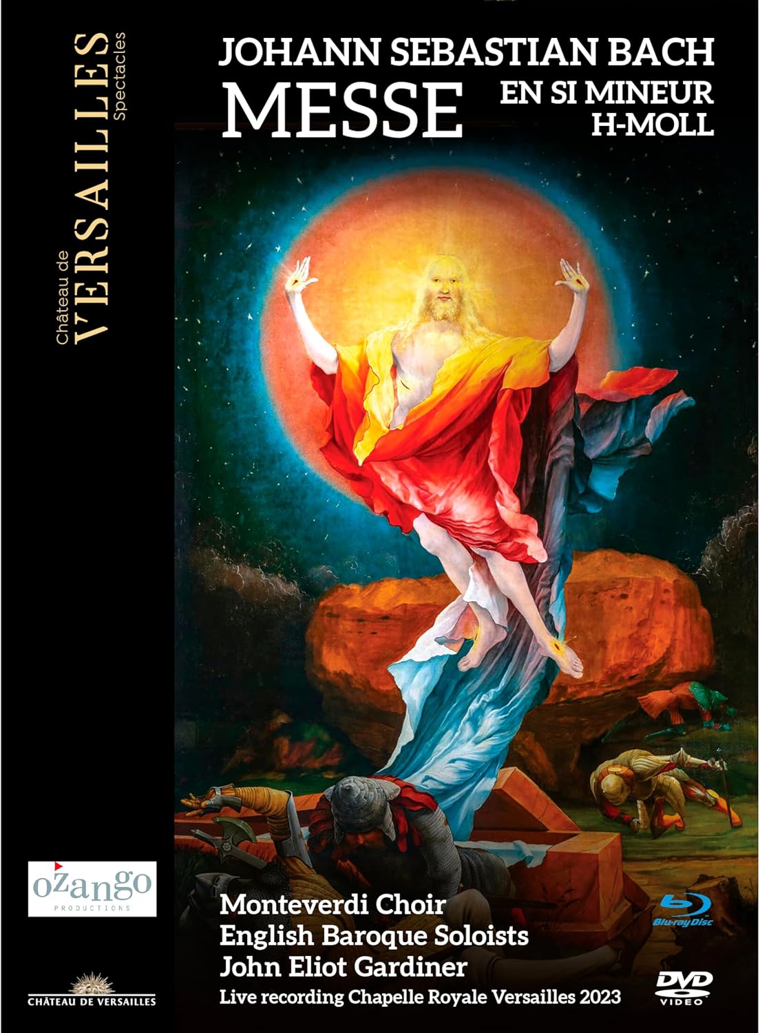 DVD cover for Bach's Mass in B Minor, featuring a painted religious scene.