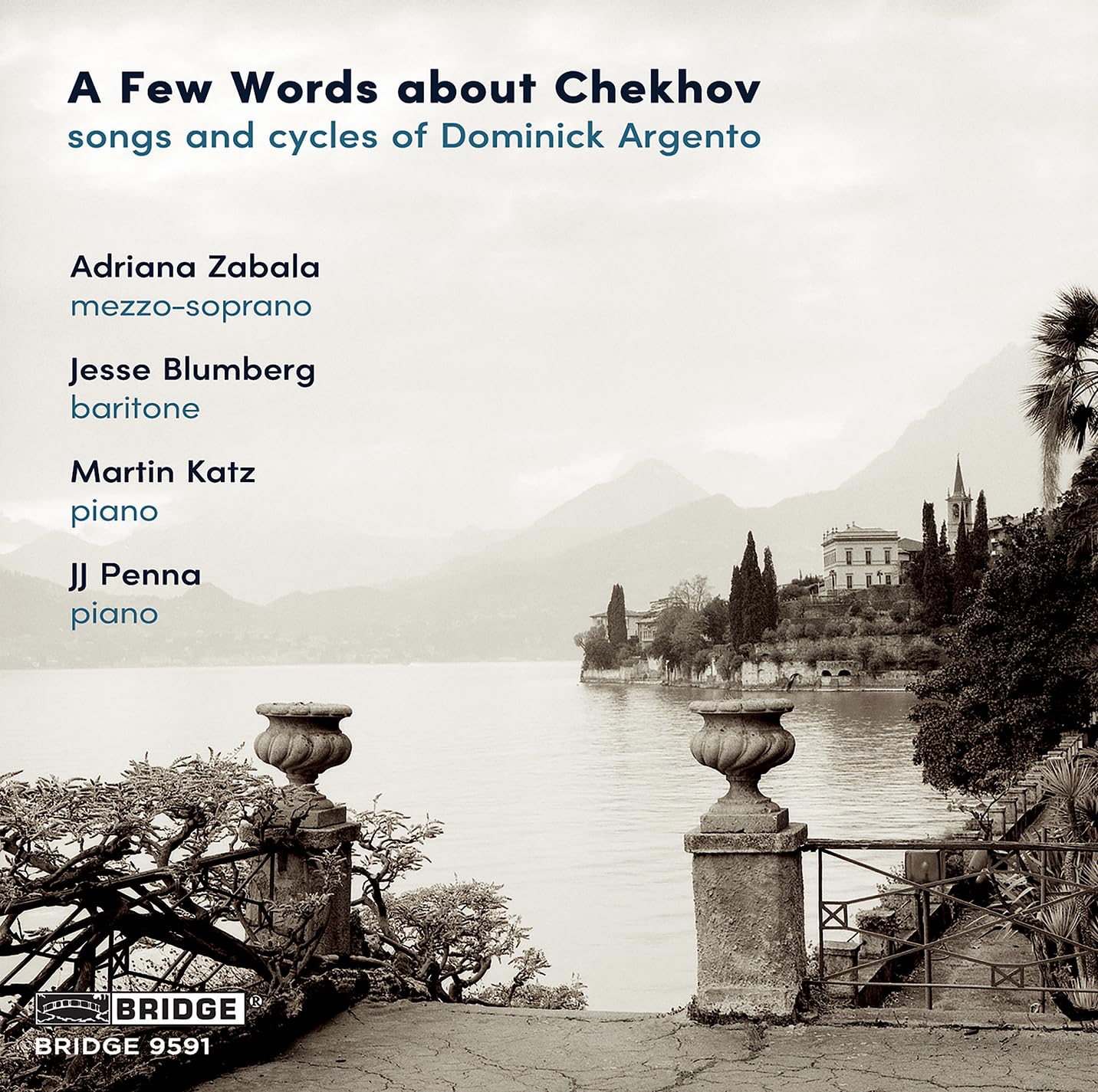 CD cover for "A Few Words about Chekhov" with lakeside scenery.
