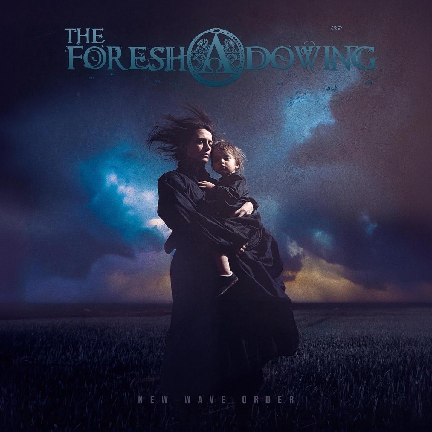 CD cover: woman holding a child in a dark, misty landscape.