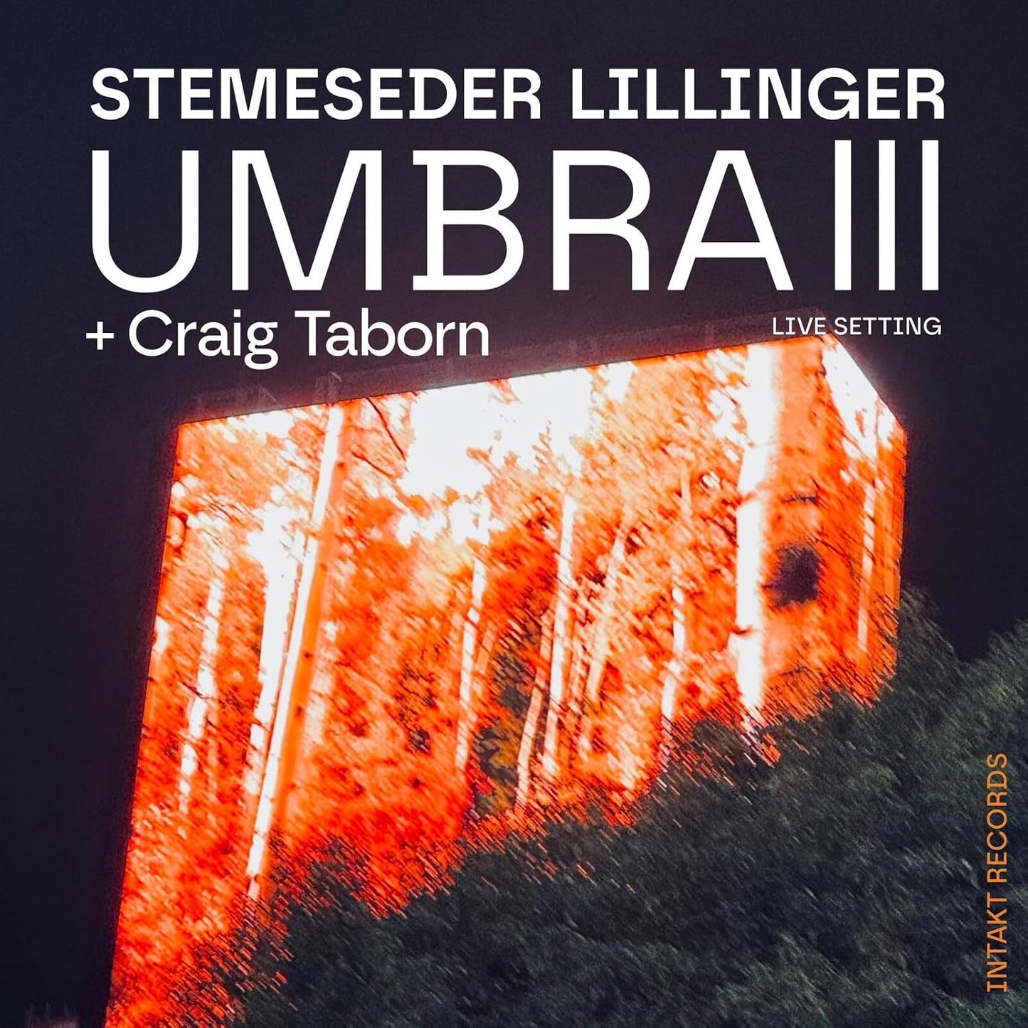 CD cover for Stemeseder Lillinger’s “Umbra III” with red crystal imagery.