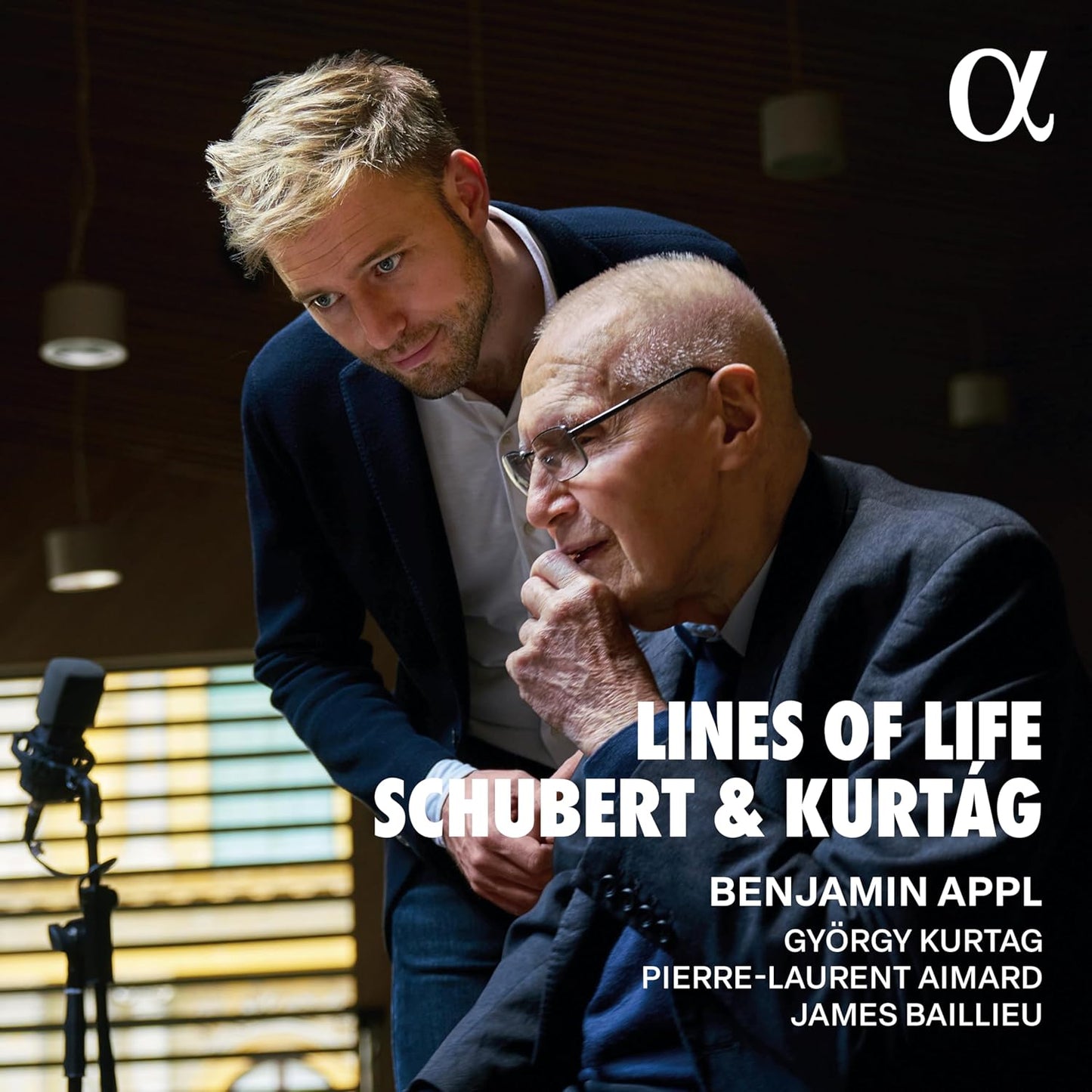 CD cover featuring portraits of Benjamin Appl and György Kurtág.