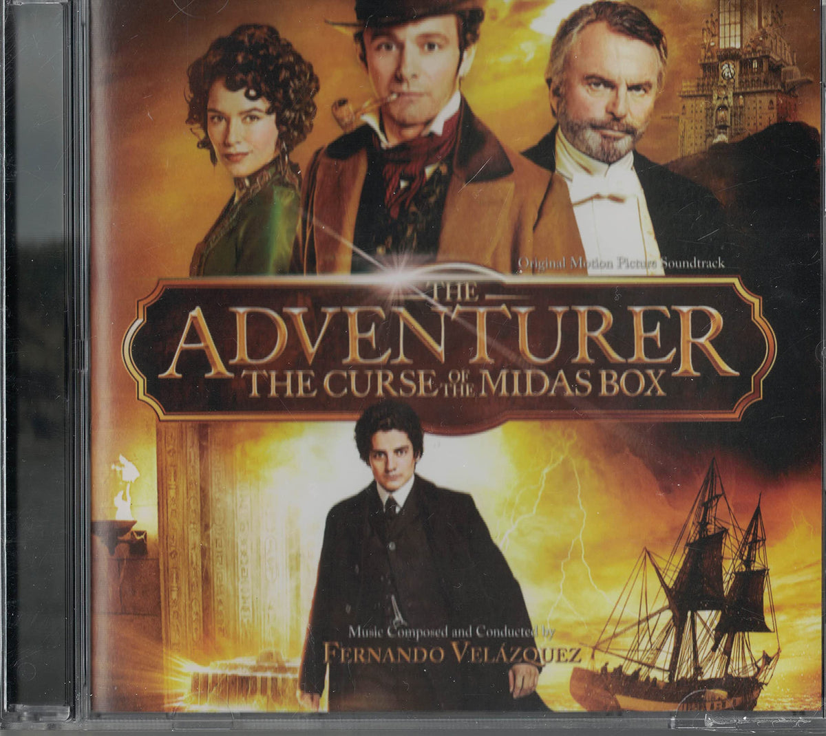 CD cover for "The Adventurer: The Curse of the Midas Box" soundtrack.