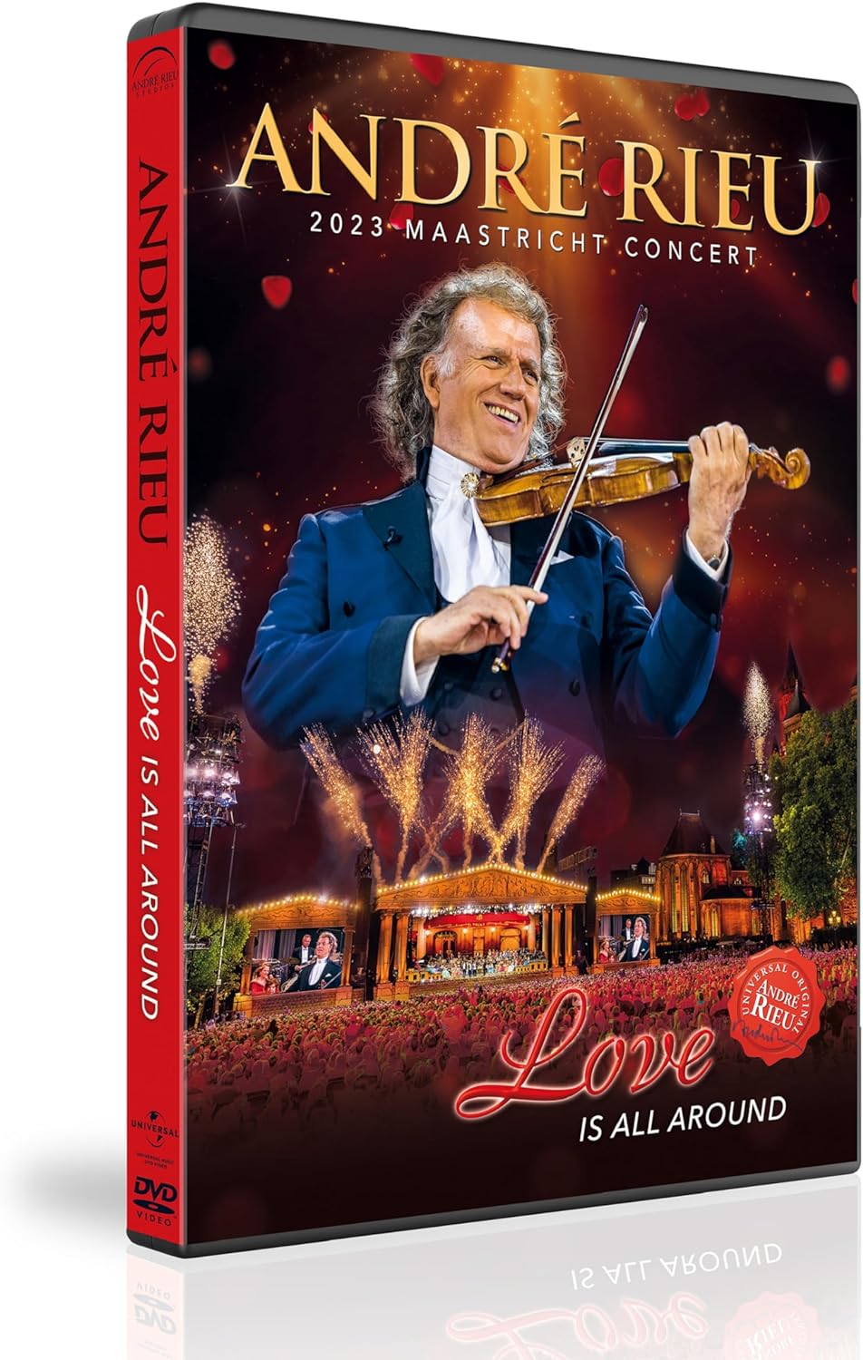 DVD cover featuring André Rieu playing violin at a concert.
