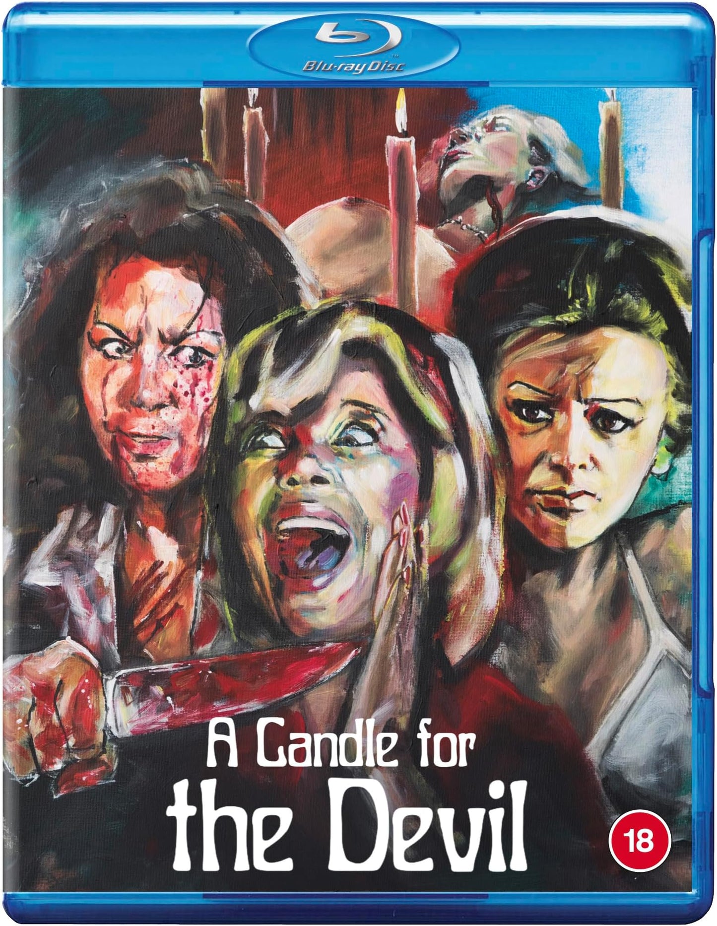 Movie poster for "A Candle for the Devil" featuring three women and a candle.