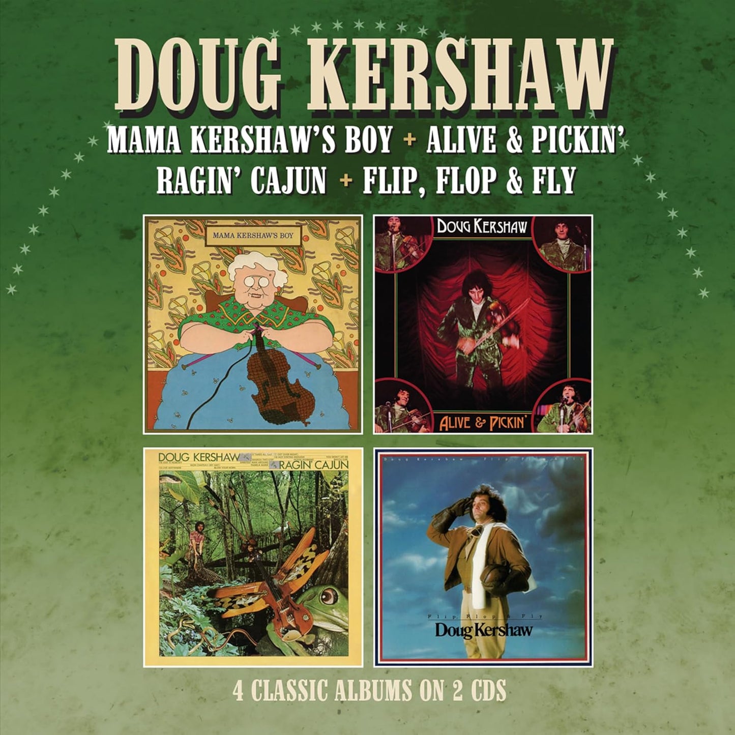 CD cover featuring Doug Kershaw and album art with Cajun imagery.