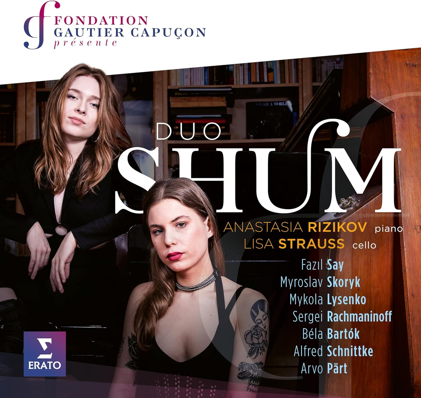 CD cover featuring two women, text “Duo Shum” and composer names.