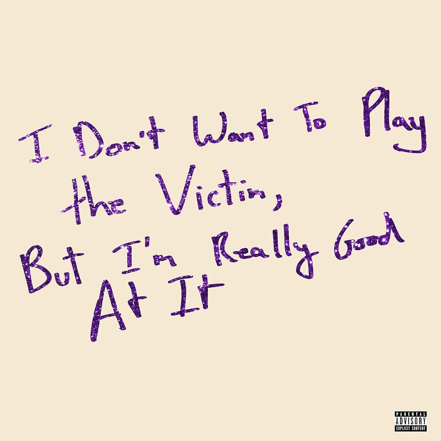 Vinyl record of Love Fame Tragedy’s “I Don’t Want To Play,” black sleeve.