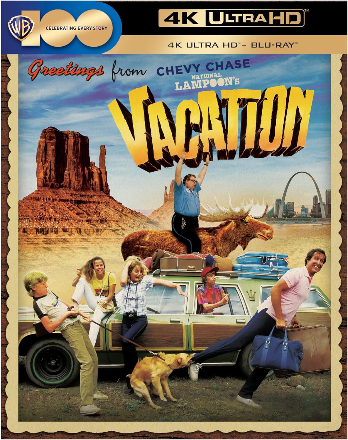 “National Lampoon’s Vacation” movie poster with family and station wagon.