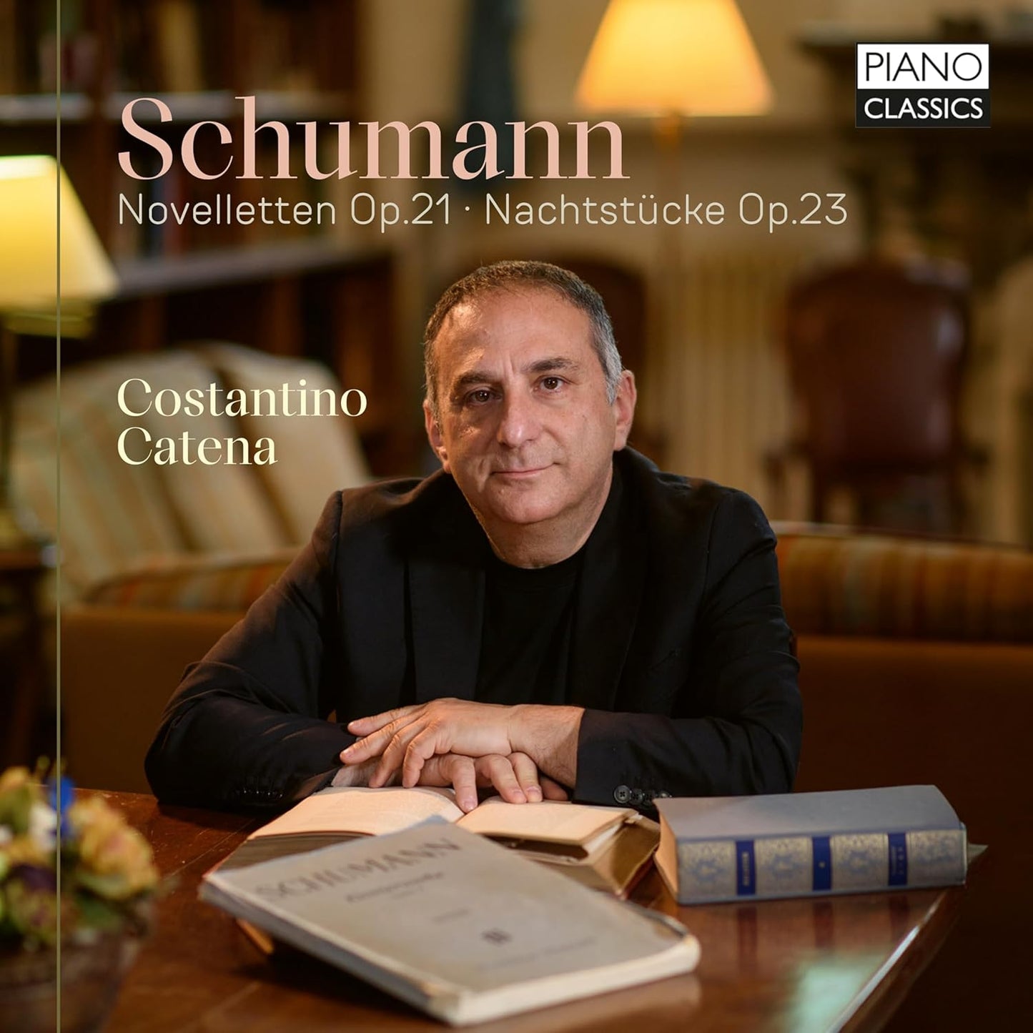 CD cover featuring pianist Costantino Catena and sheet music.