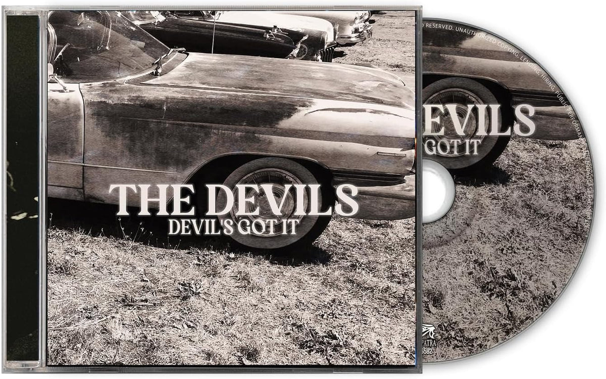 CD case for “The Devils - Devils Got It” with a vintage car image.