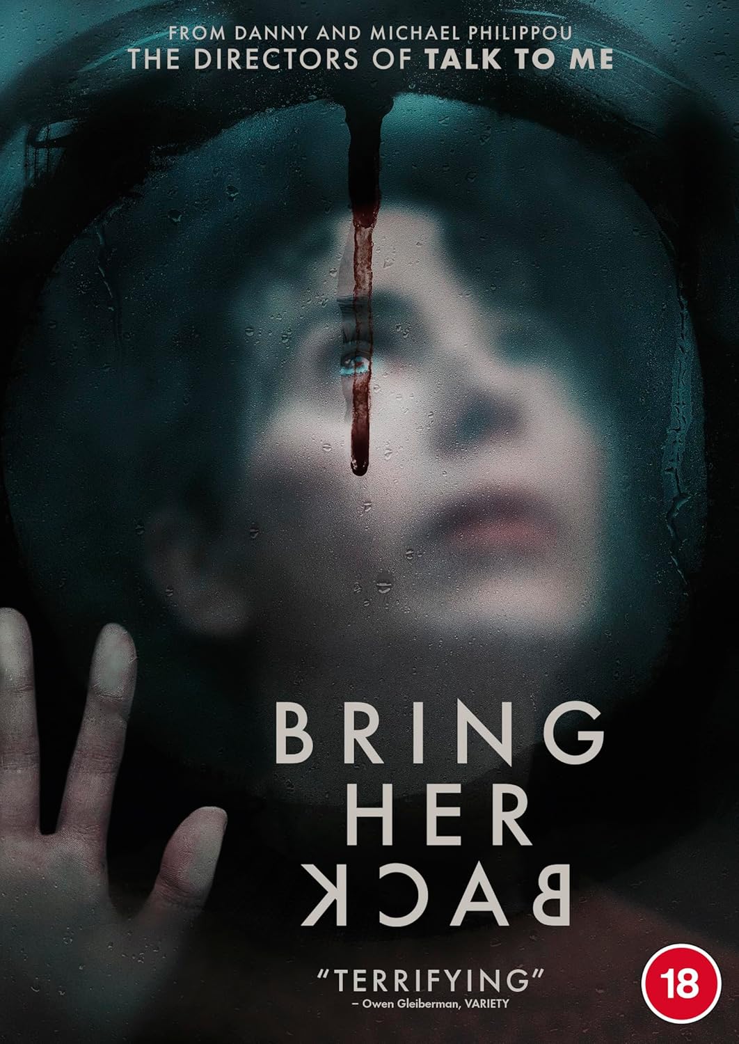 DVD cover for horror film "Bring Her Back" featuring a woman’s silhouette.
