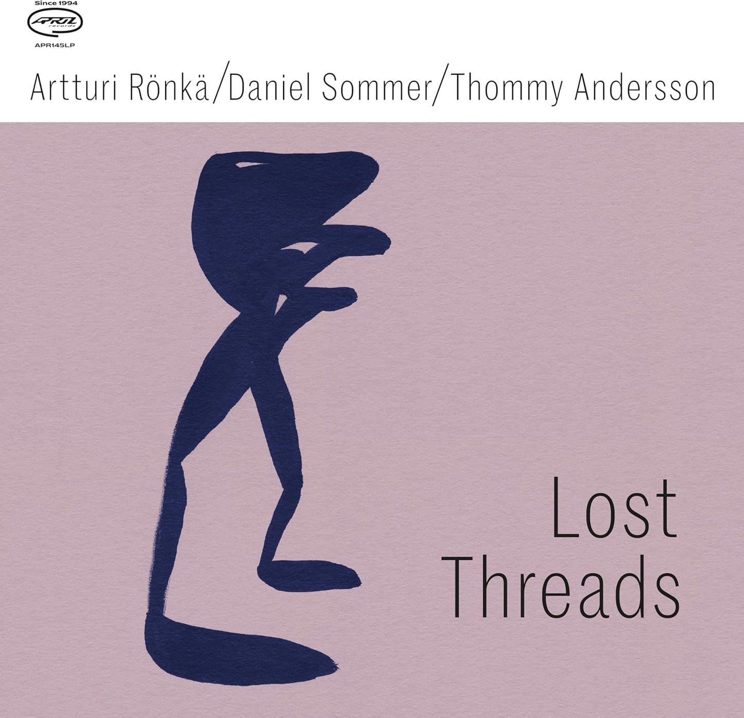 CD cover: abstract dark figure with arms raised on mauve background.