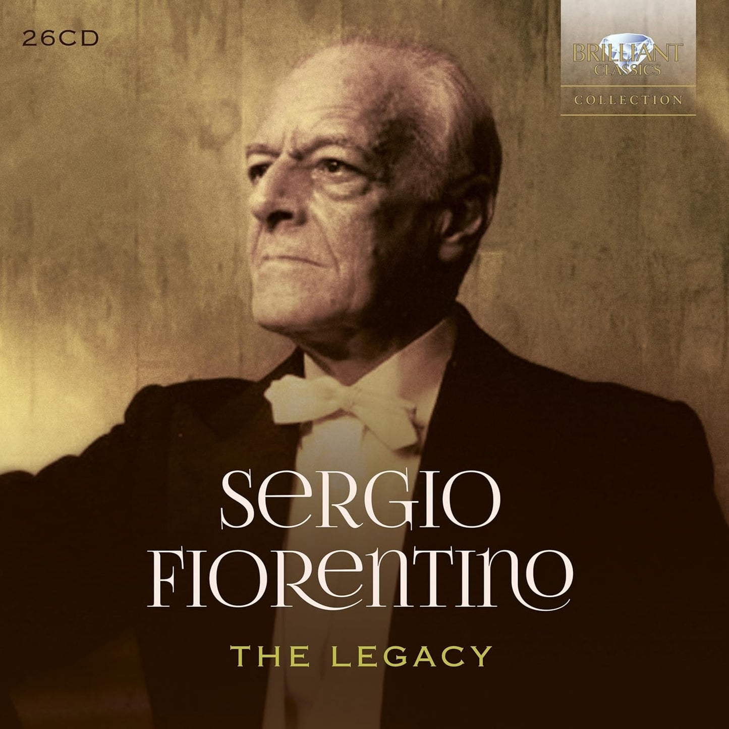 CD cover featuring a portrait of pianist Sergio Fiorentino.