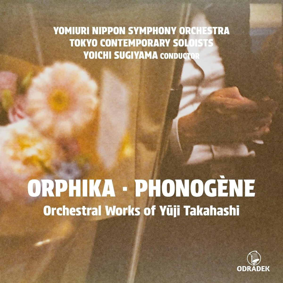 CD cover for "Orphika - Phonogene" by Yoichi Sugiyama, featuring abstract floral imagery.