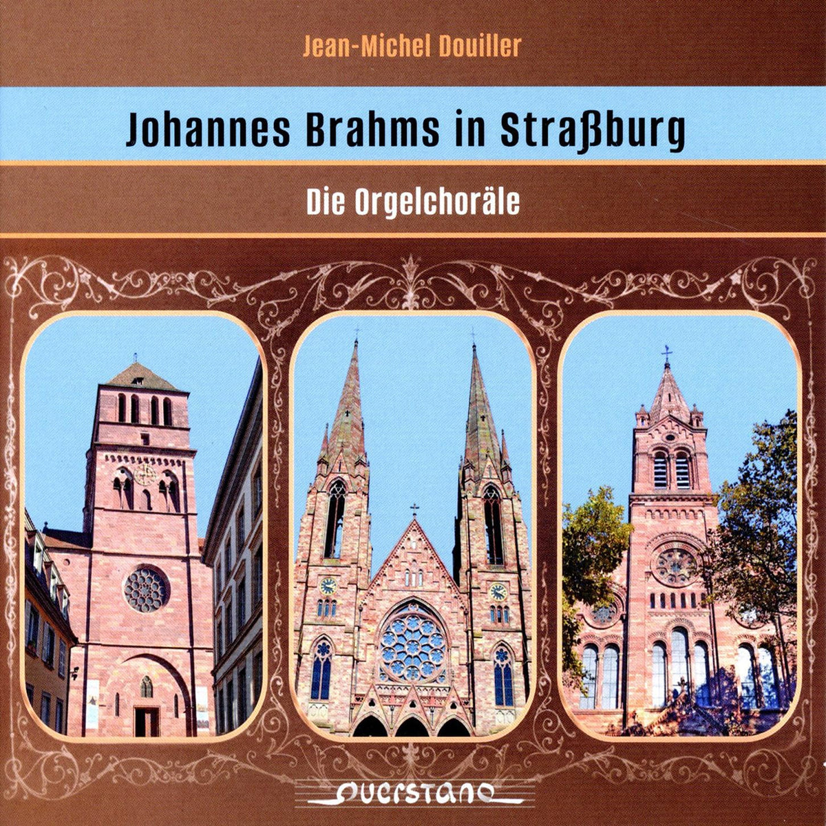 CD cover: Strasbourg cathedral spires in ornate gold frame.