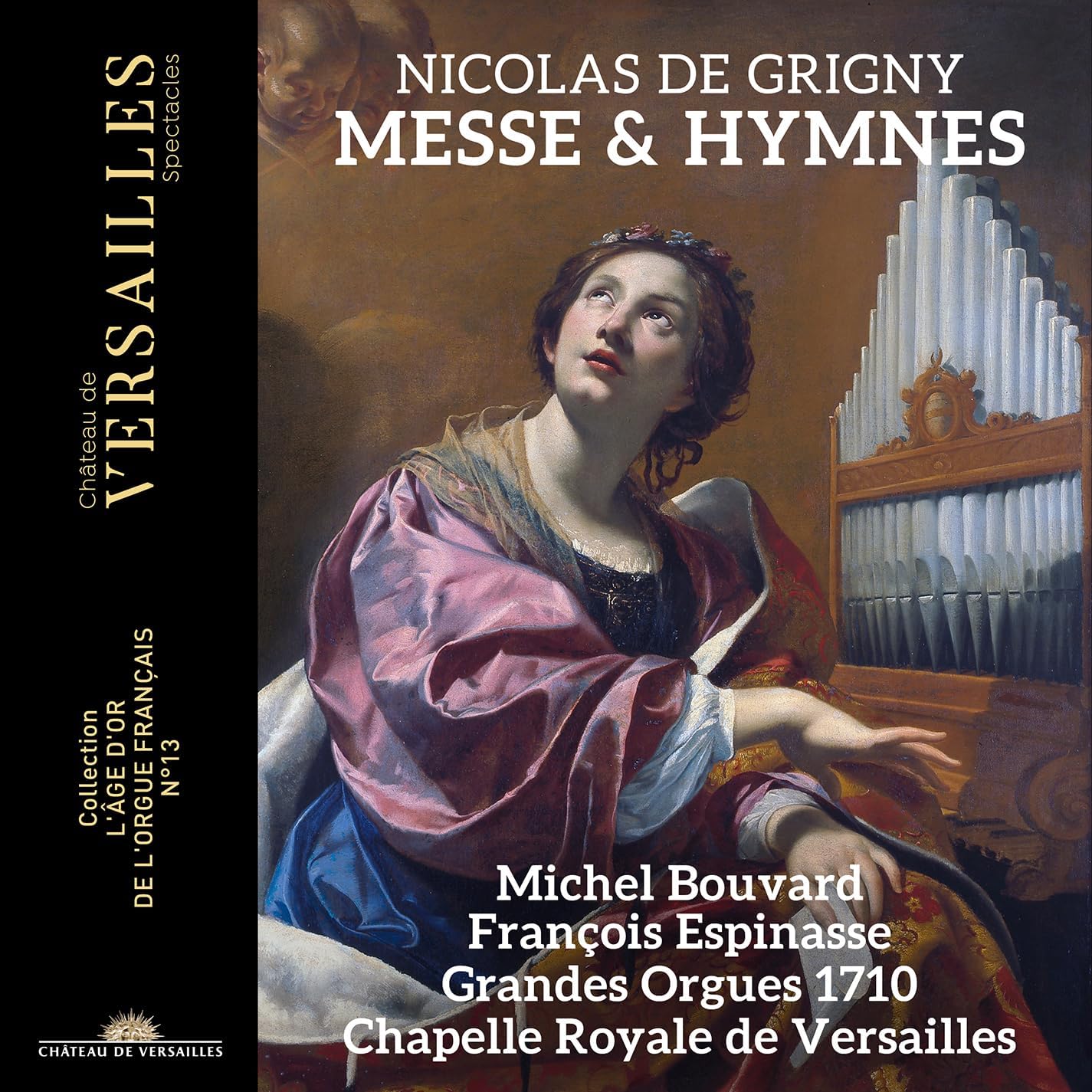 CD cover: Baroque painting of a woman with an organ, text details.