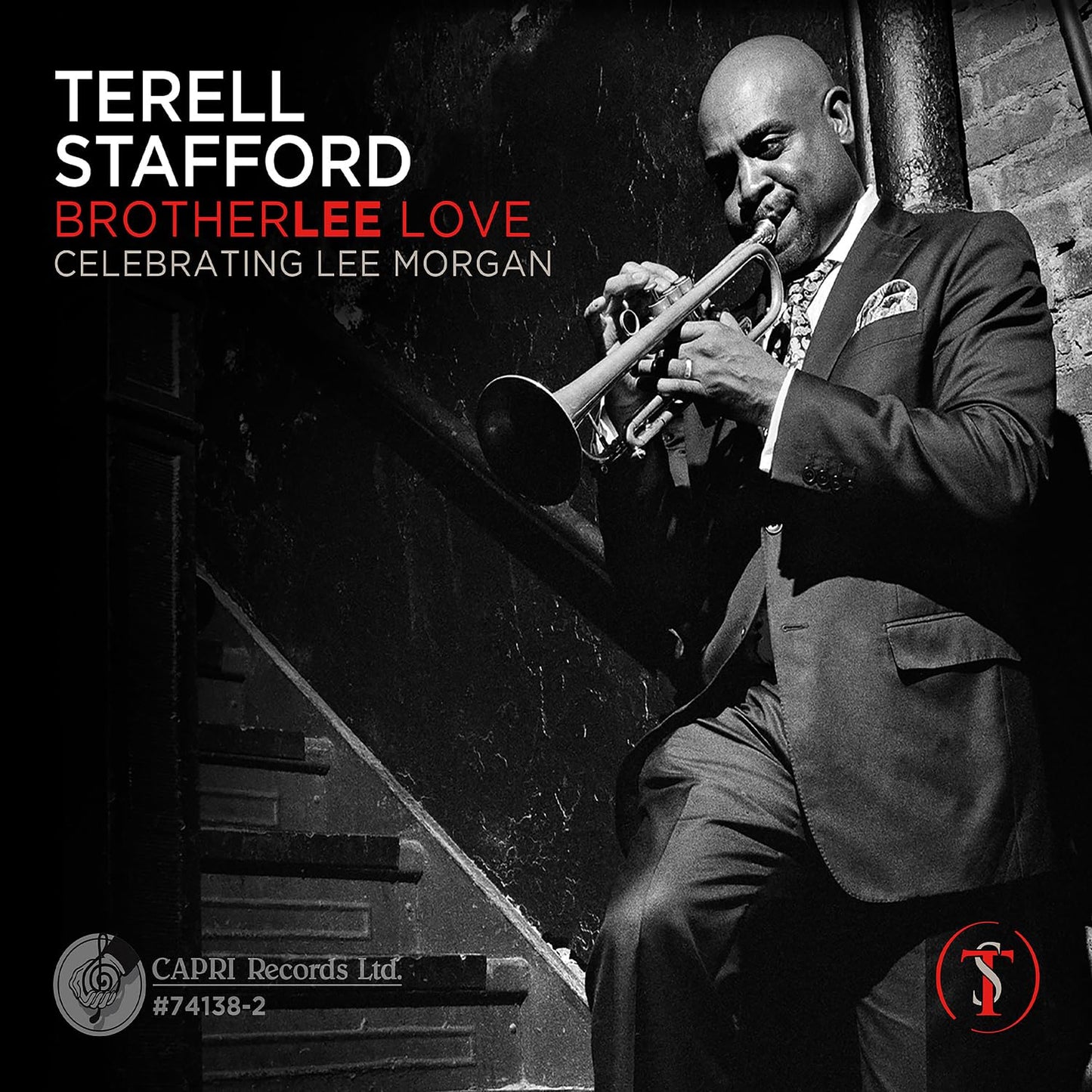 Terell Stafford on trumpet, album cover for “Brotherlee Love” vinyl record.