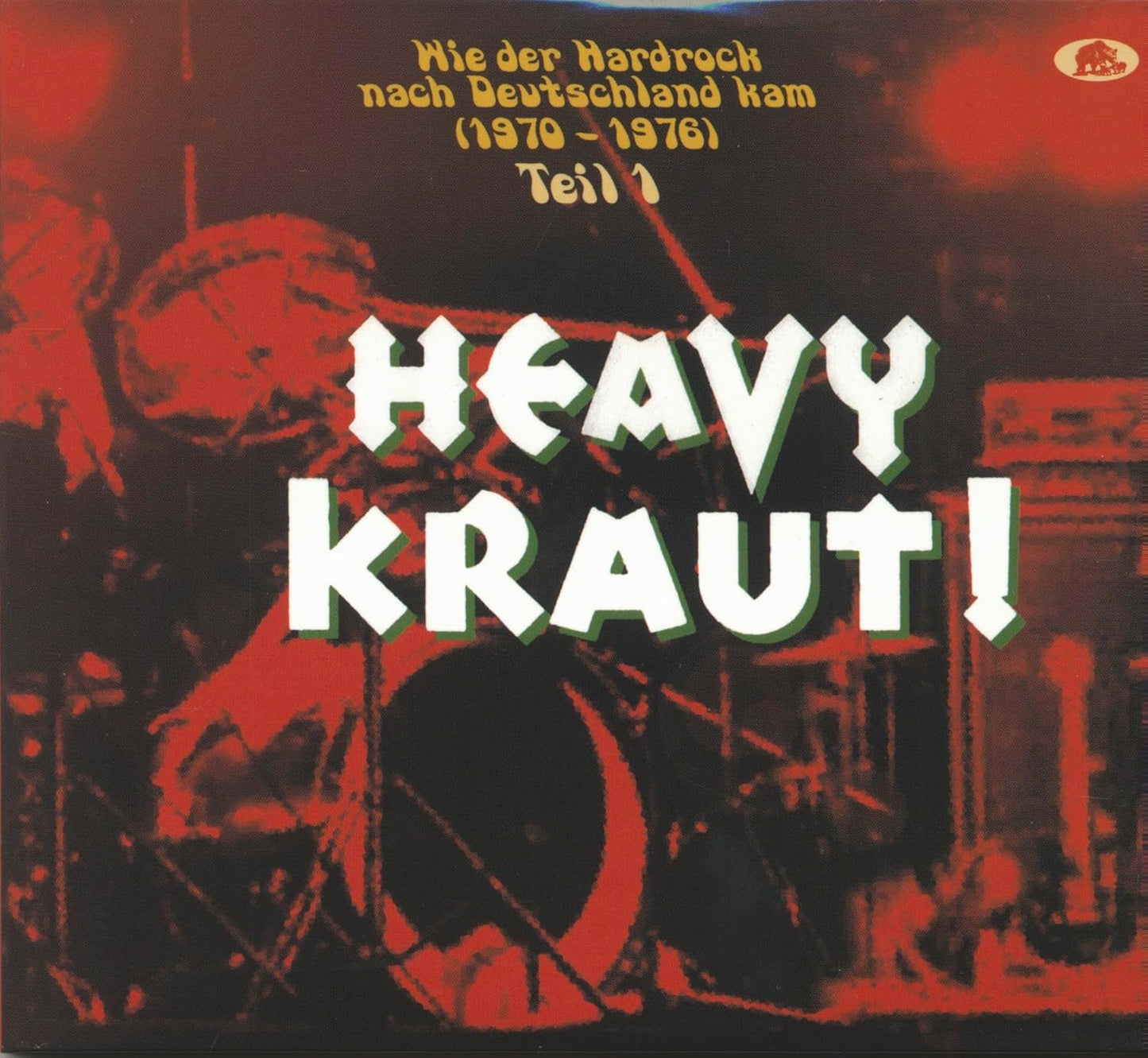 CD cover for "Heavy Kraut! Vol 1" with bold text and abstract imagery.