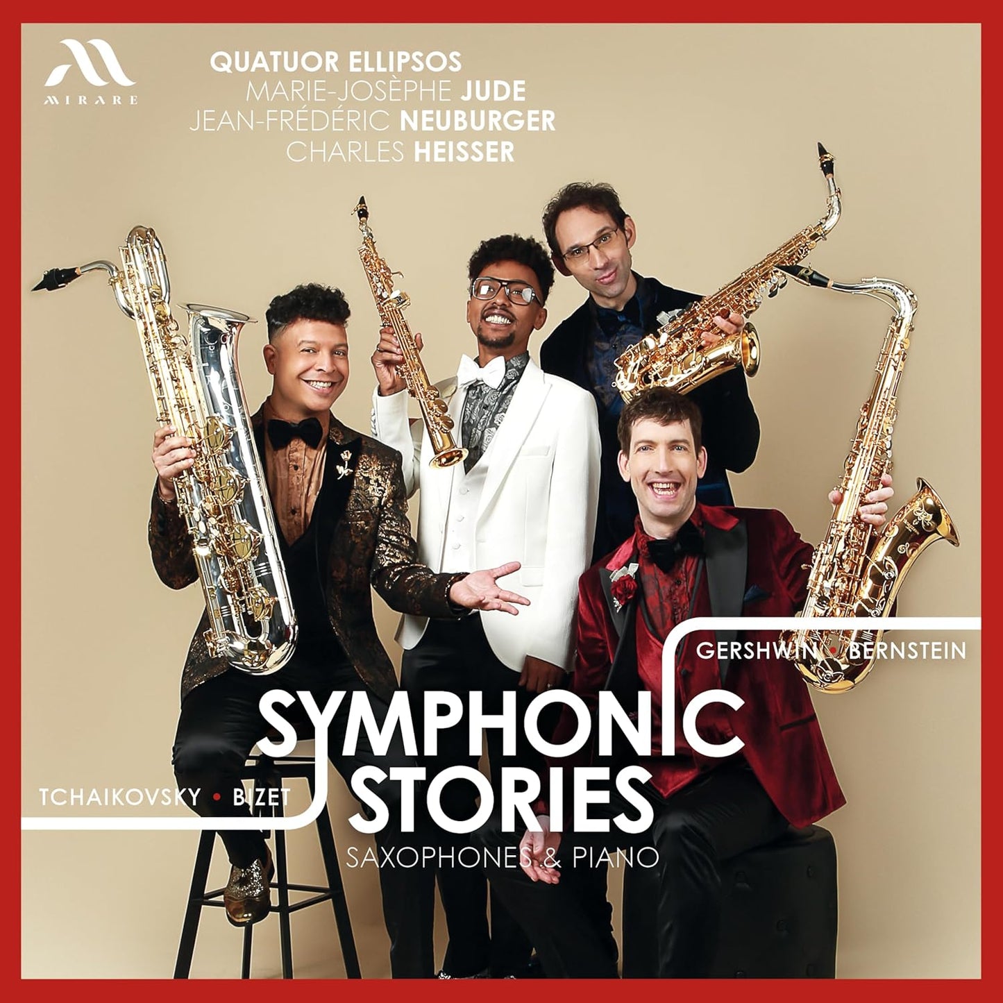 CD cover featuring four musicians with saxophones and a piano.