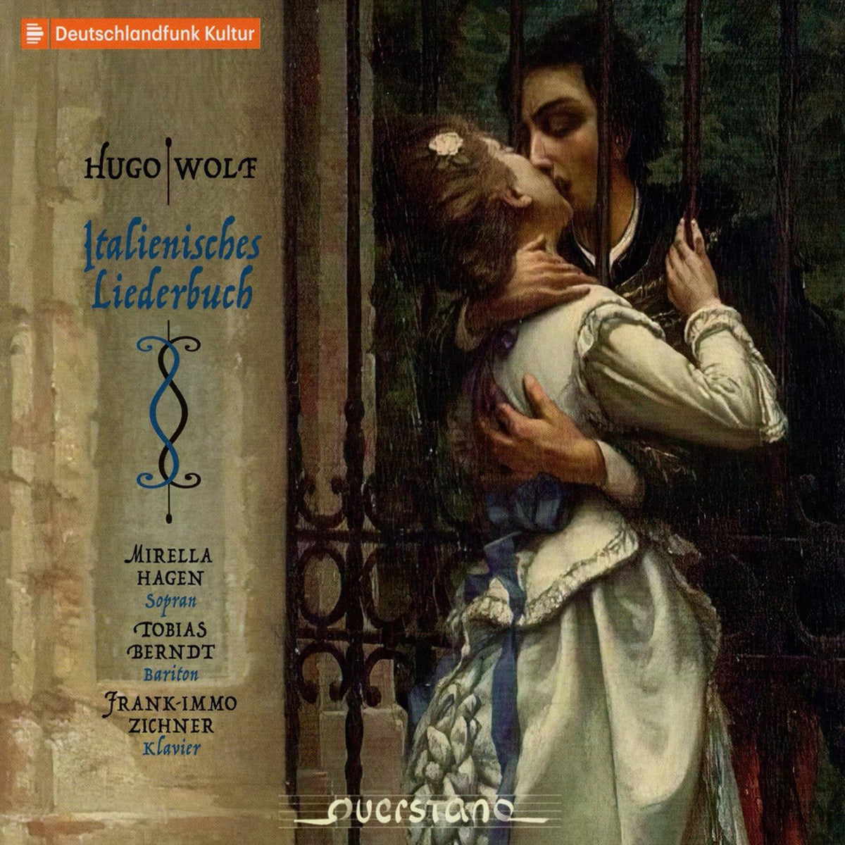 CD cover for Mirella Hagen’s “Wolf Italienisches Liederbuch” with portrait.