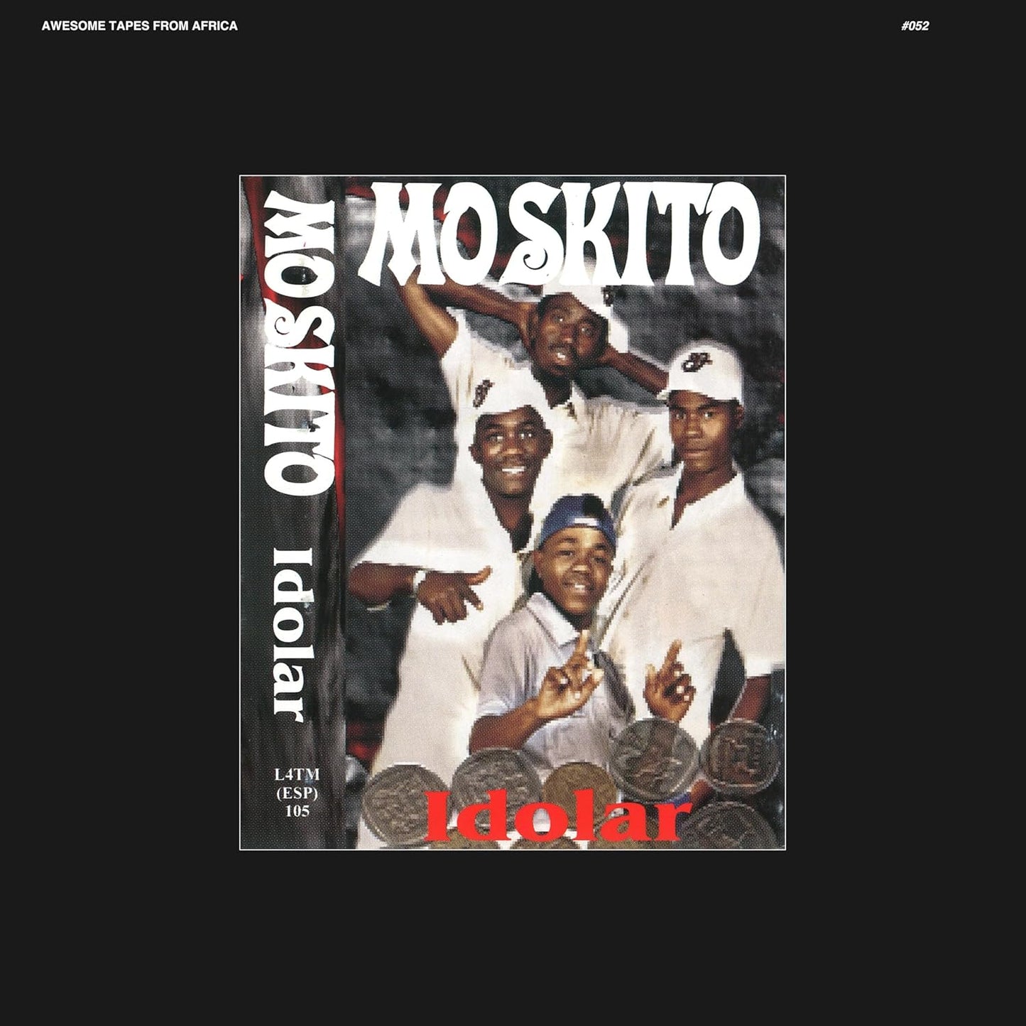 Vinyl record of Moskito's "Idolar" album, black disc in a cardboard sleeve.