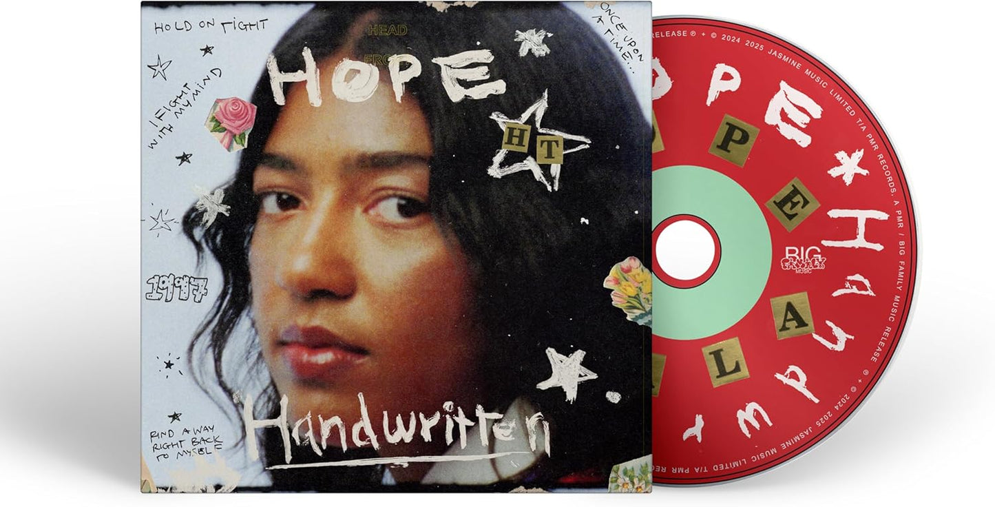 CD cover featuring a portrait of Tala with handwritten text and stars.