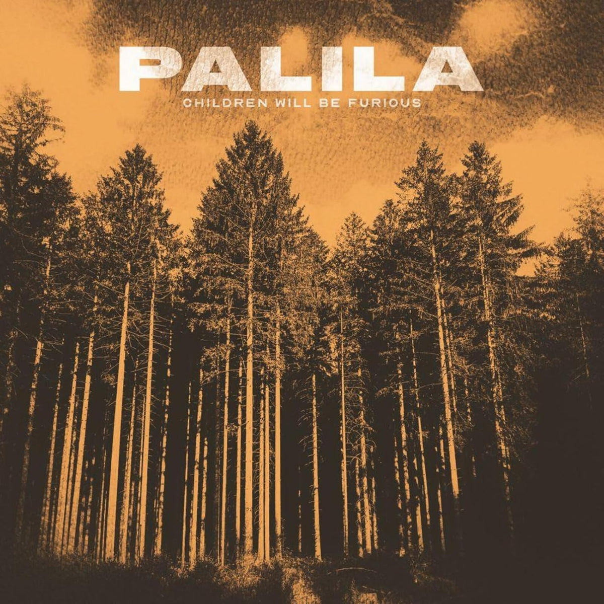 Album cover for Palila’s “Children Will Be Furious” featuring a dark forest.