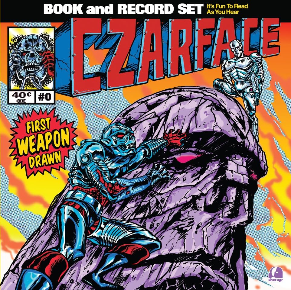 Comic book cover for Czarfaceās āFirst Weapon Drawnā featuring robotic figures.