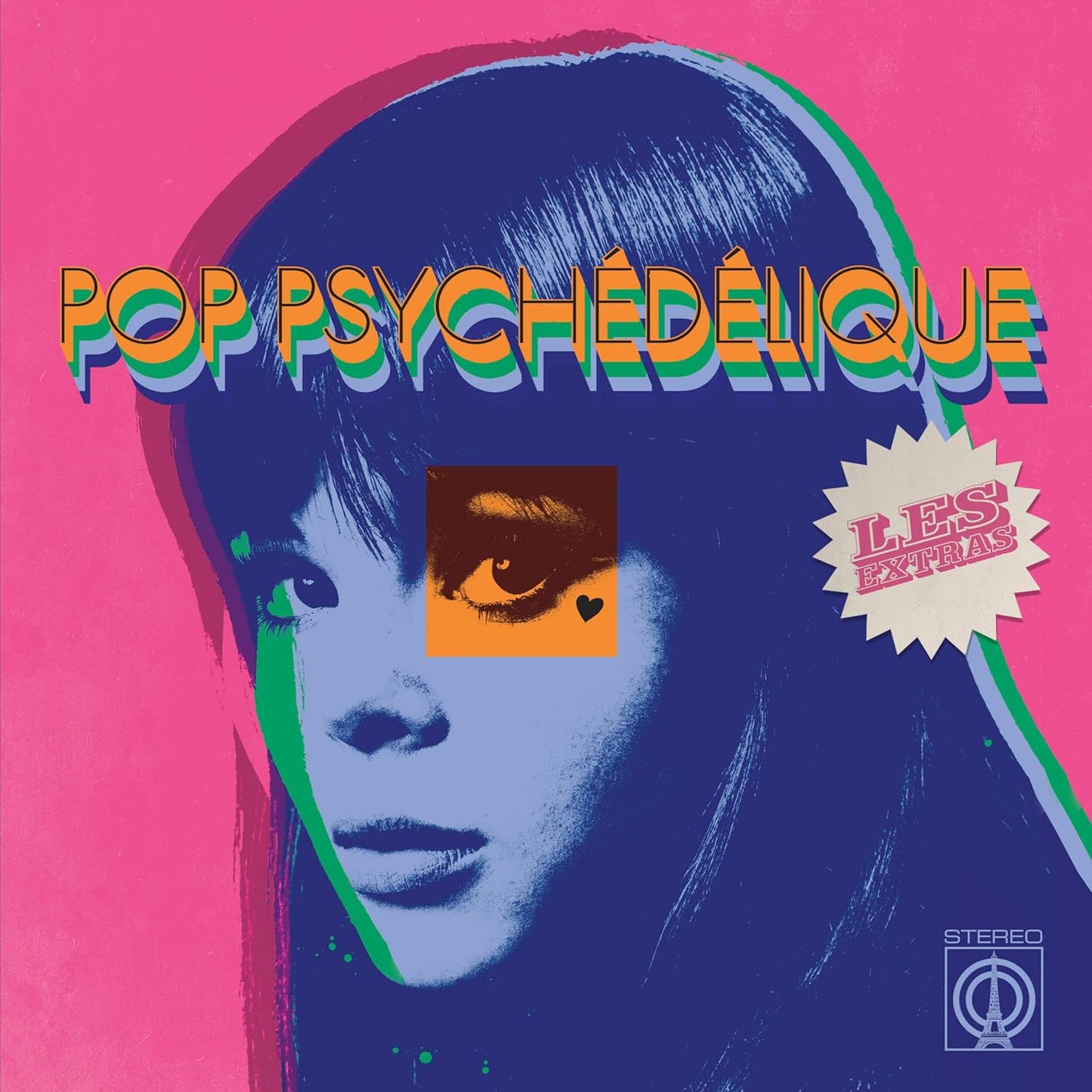 CD cover featuring colorful, abstract psychedelic patterns and the text Pop Psychédélique.