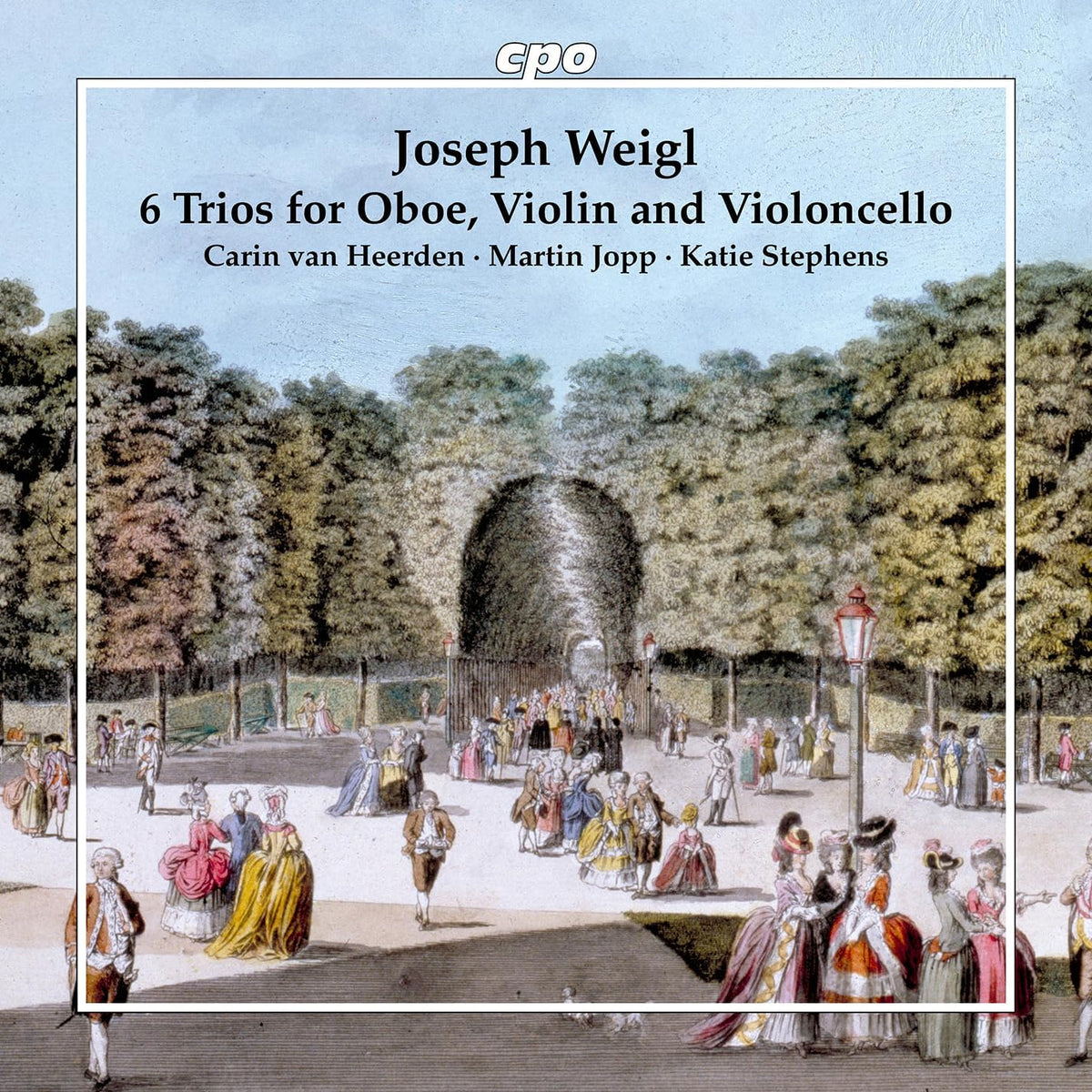 CD cover for Joseph Weigl’s trios, featuring a park scene painting.