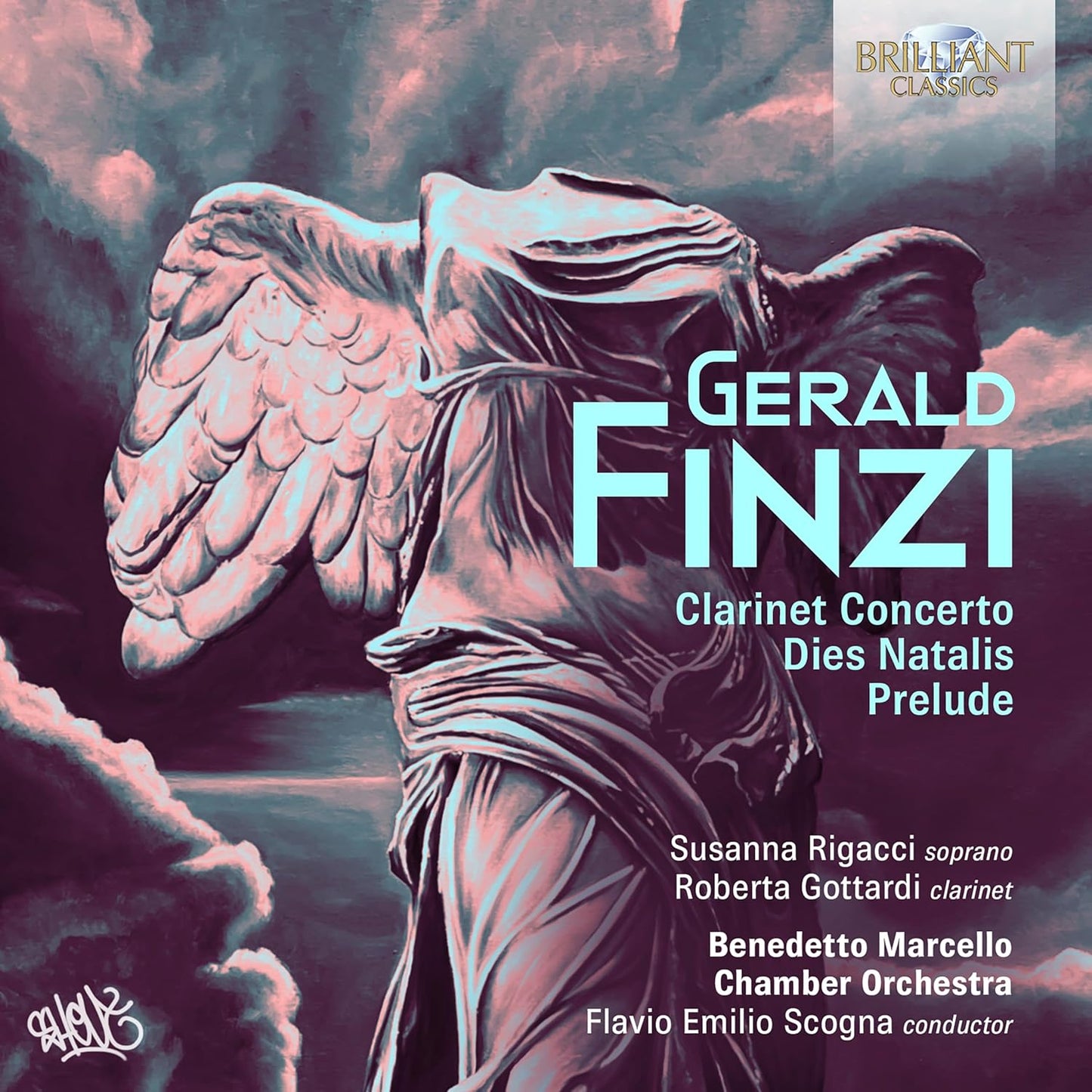 CD cover for Finzi's Clarinet Concerto, featuring a sculpted figure.