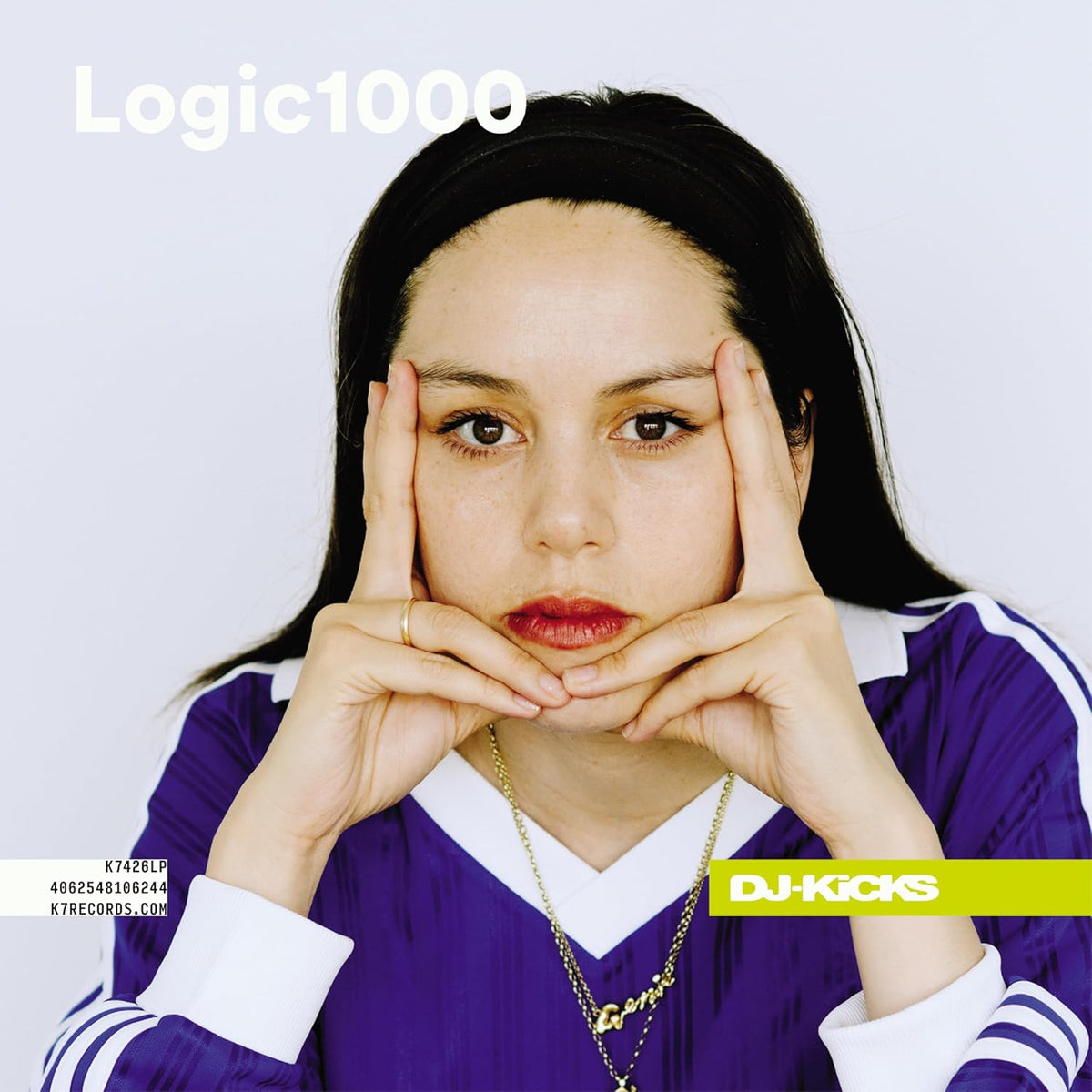 Album cover for Logic1000’s DJ-Kicks featuring a portrait of the artist.