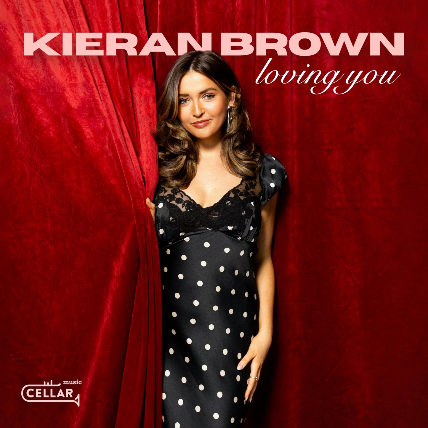 CD cover for Kieran Brown’s “Loving You” featuring a woman in polka dots.