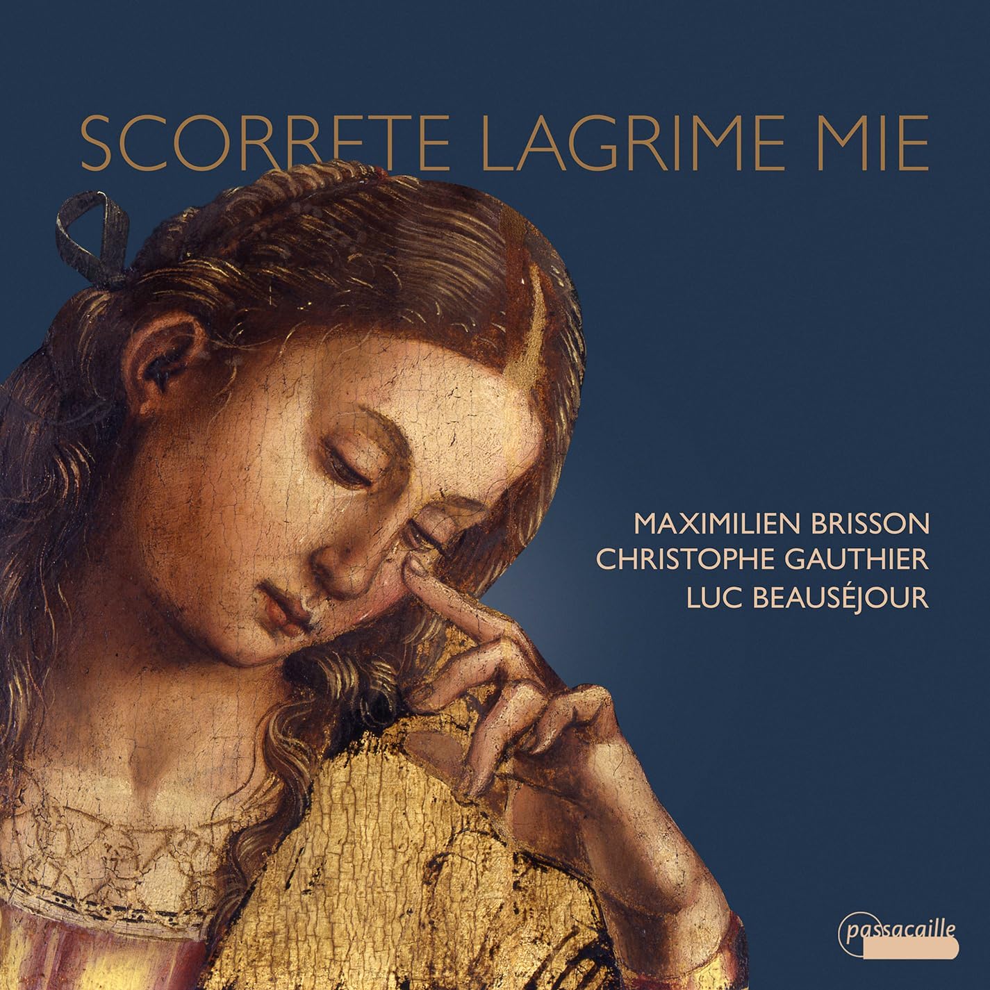 CD cover featuring a detail from a Renaissance painting of a weeping figure.