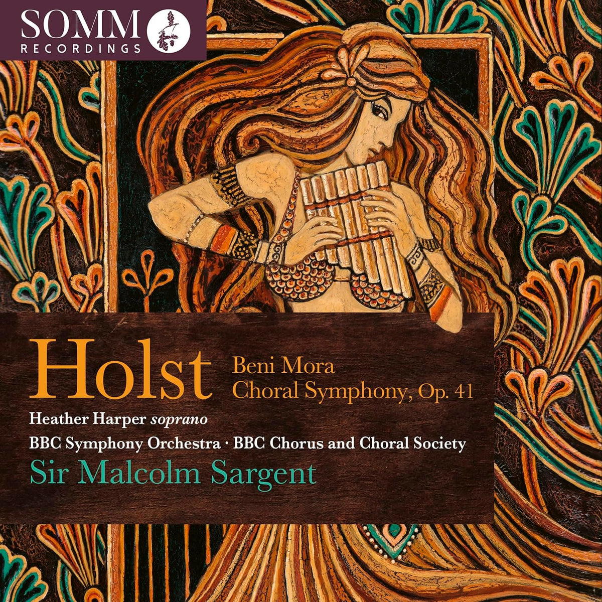 CD cover for Holst’s Beni Mora featuring artwork of a musician.