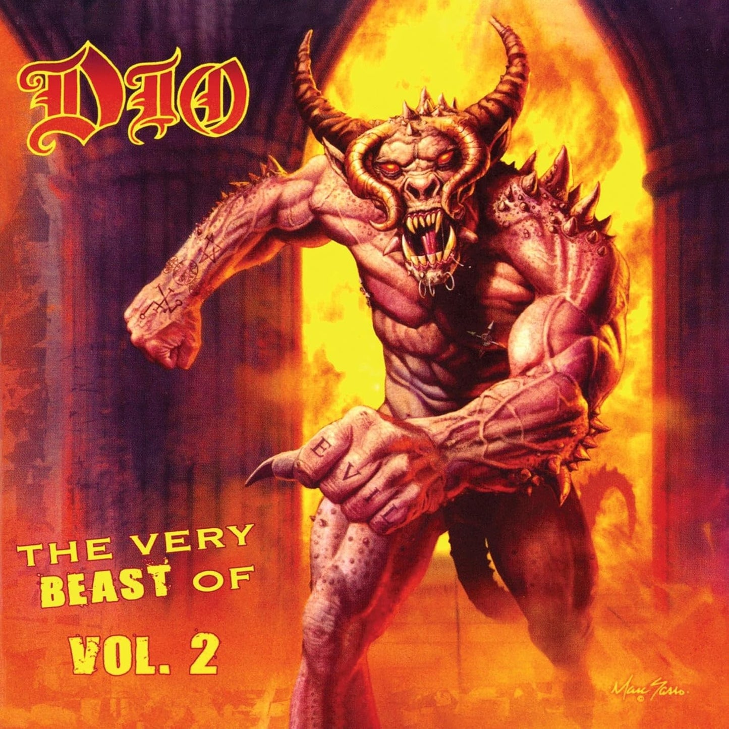 Album cover for Dio’s “The Very Beast of Dio Vol. 2” featuring a demon.