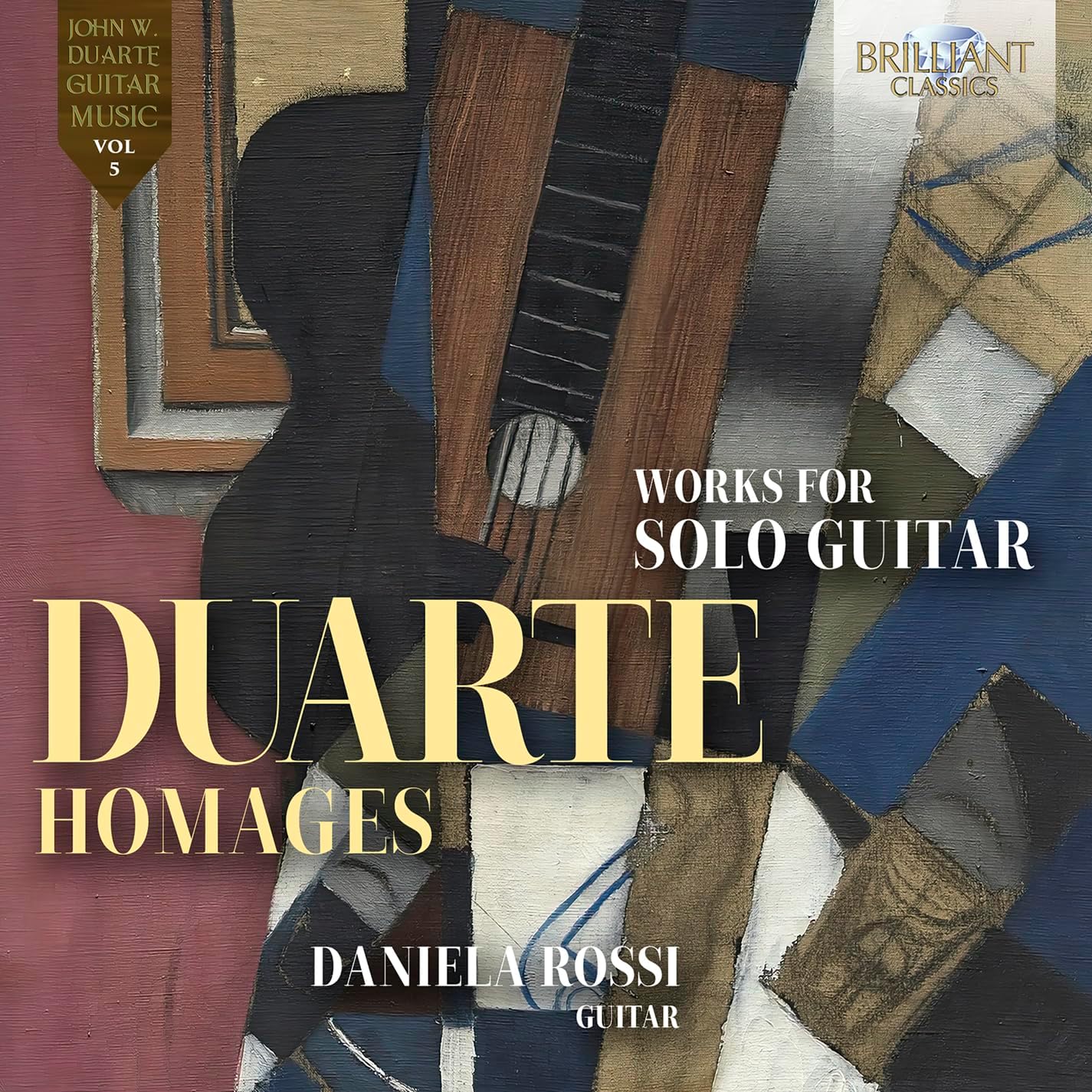 CD cover: abstract painting with guitar, text “Duarte Homages” and artist names.