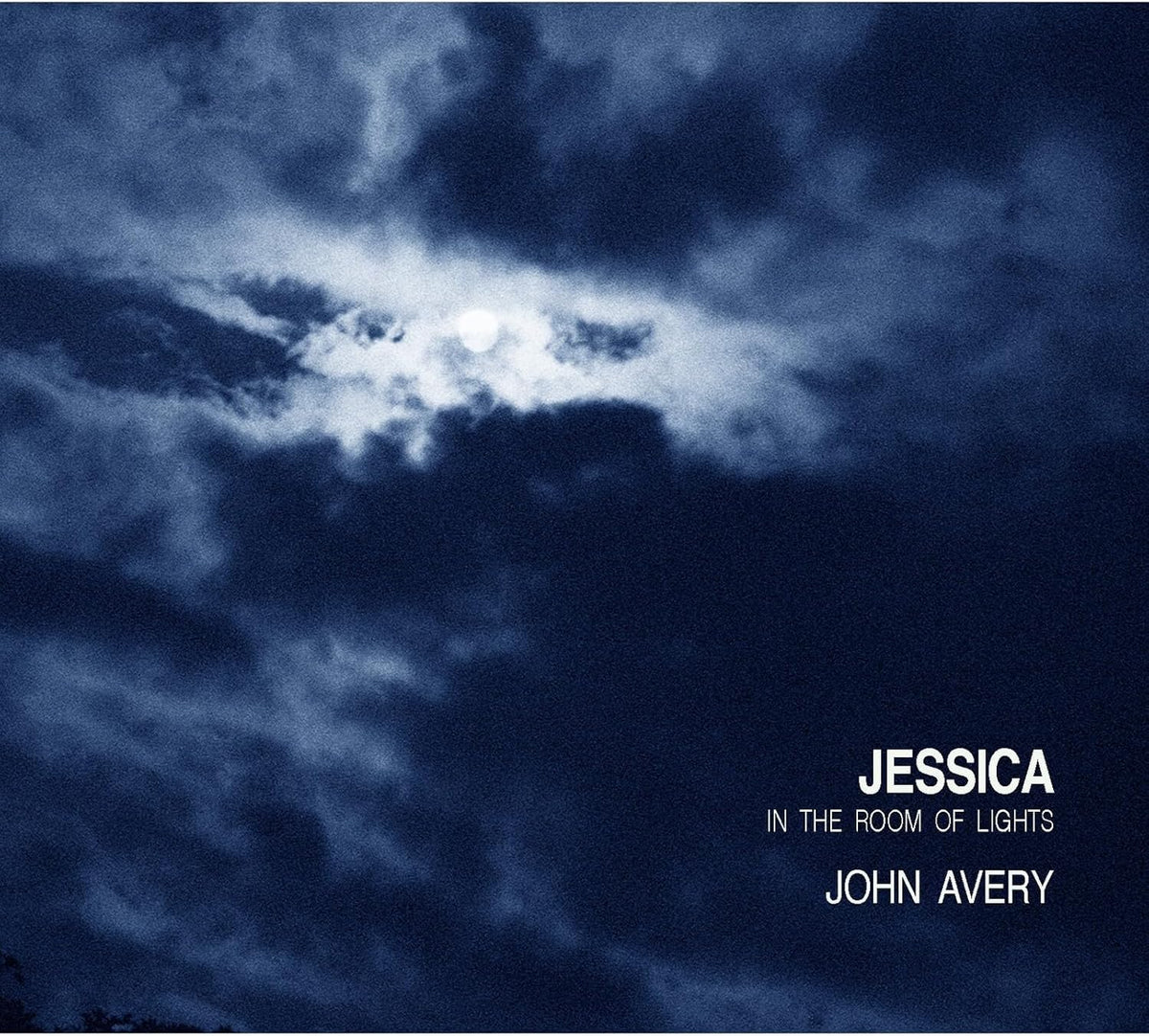 CD cover with dark, cloudy sky and text: “Jessica John Avery”.