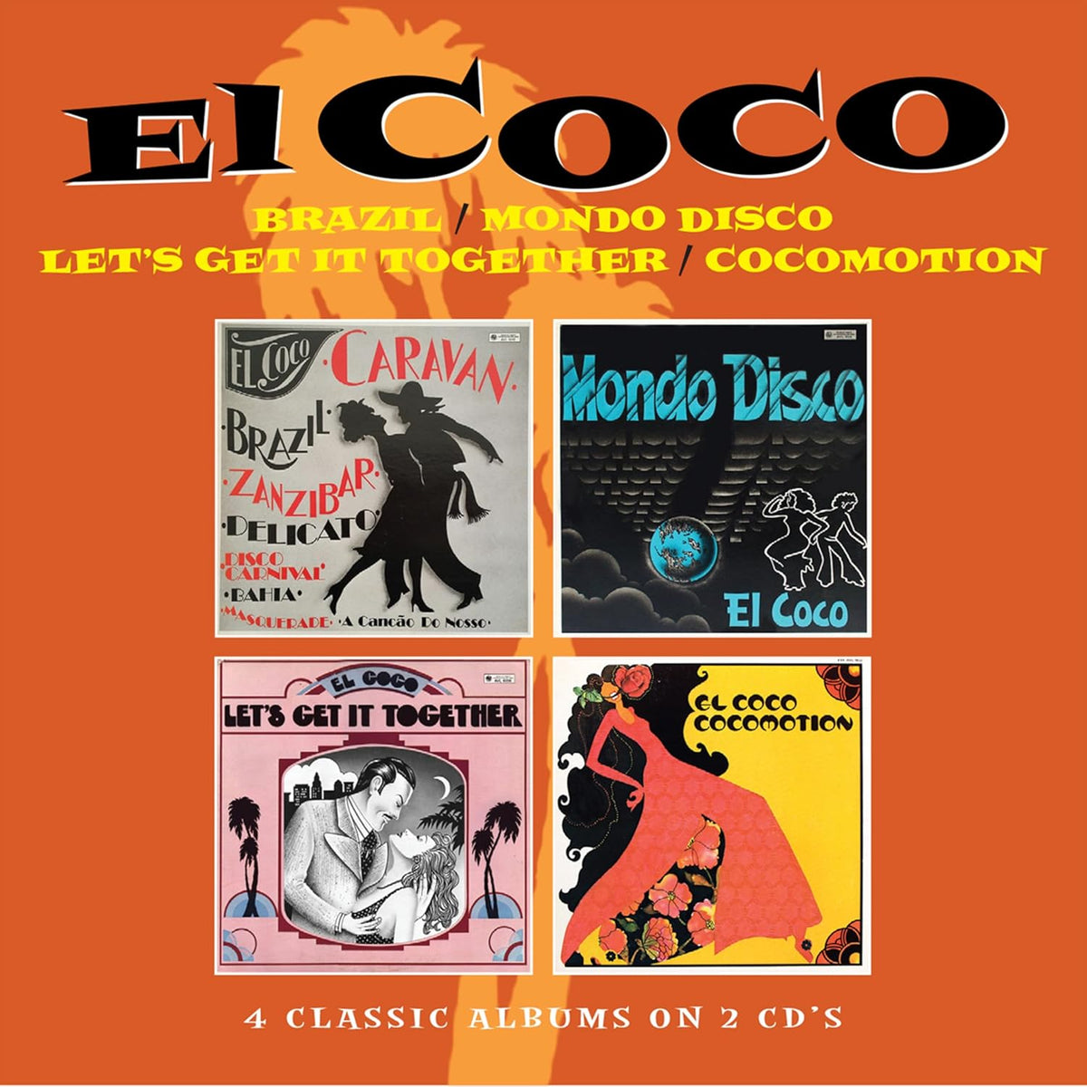 CD cover for "El Coco" featuring four album covers in a collage.