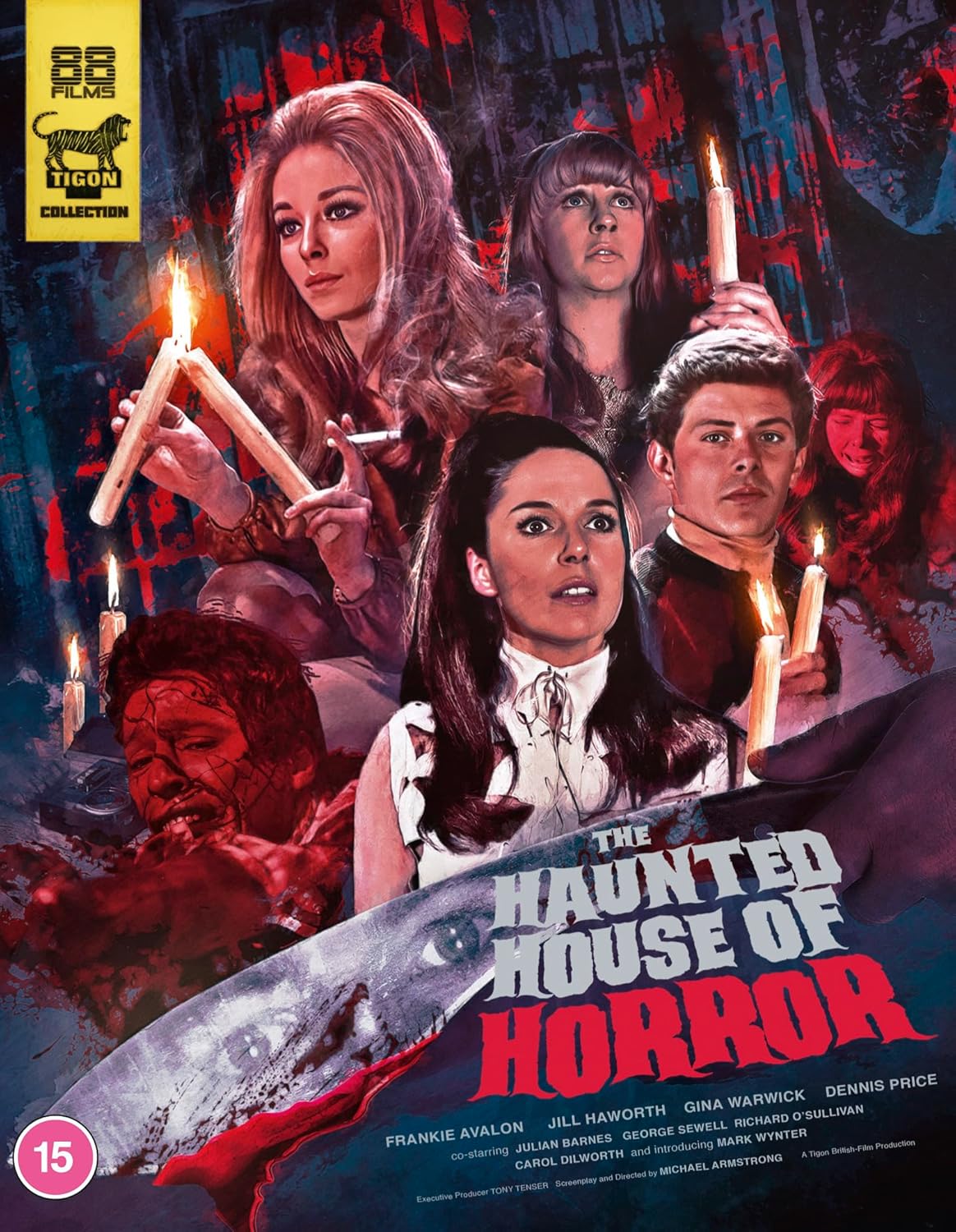 DVD cover for "Haunted House of Horror" featuring a distressed house and figures.