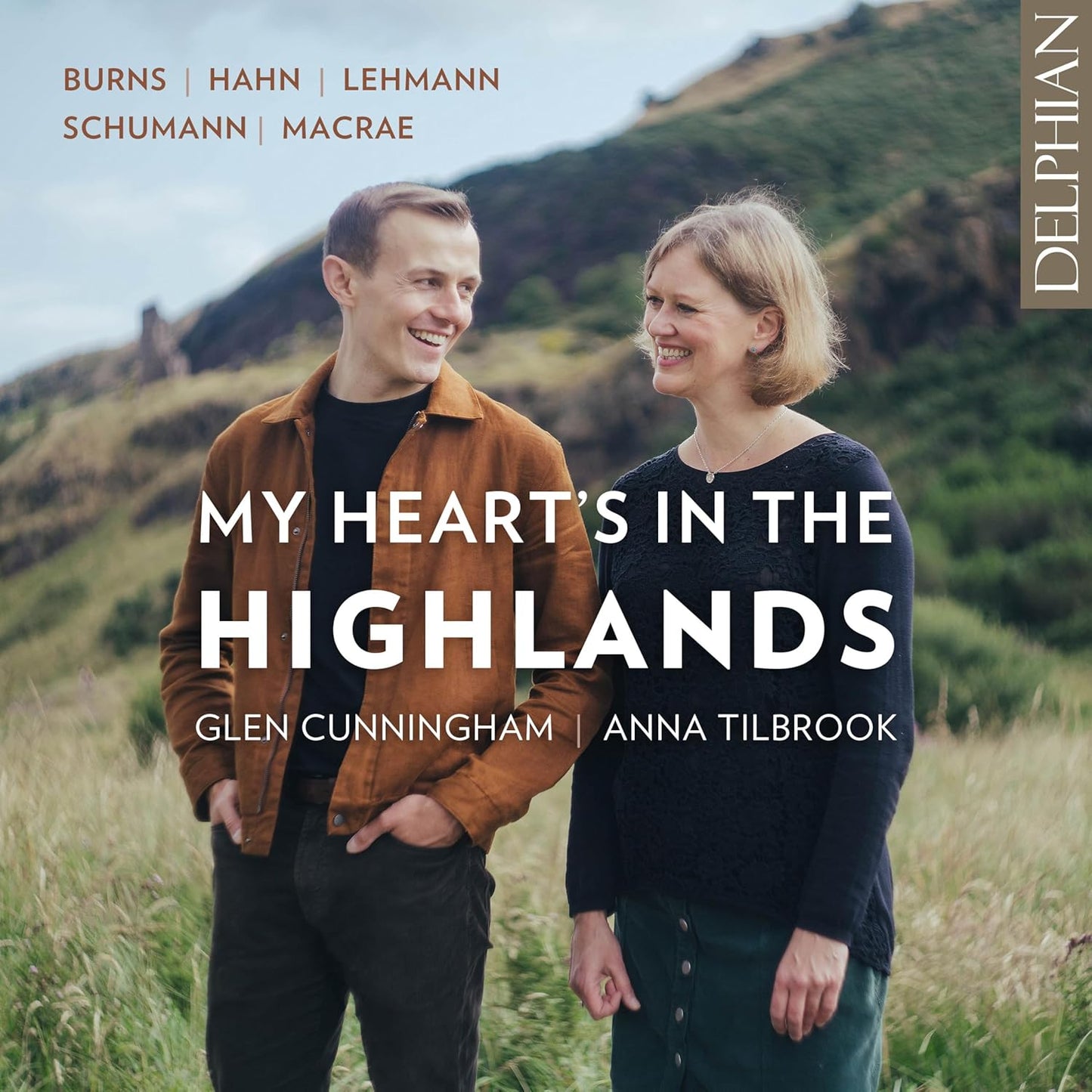 CD cover: two people in Scottish Highlands, album title "My Heart's In The Highlands".