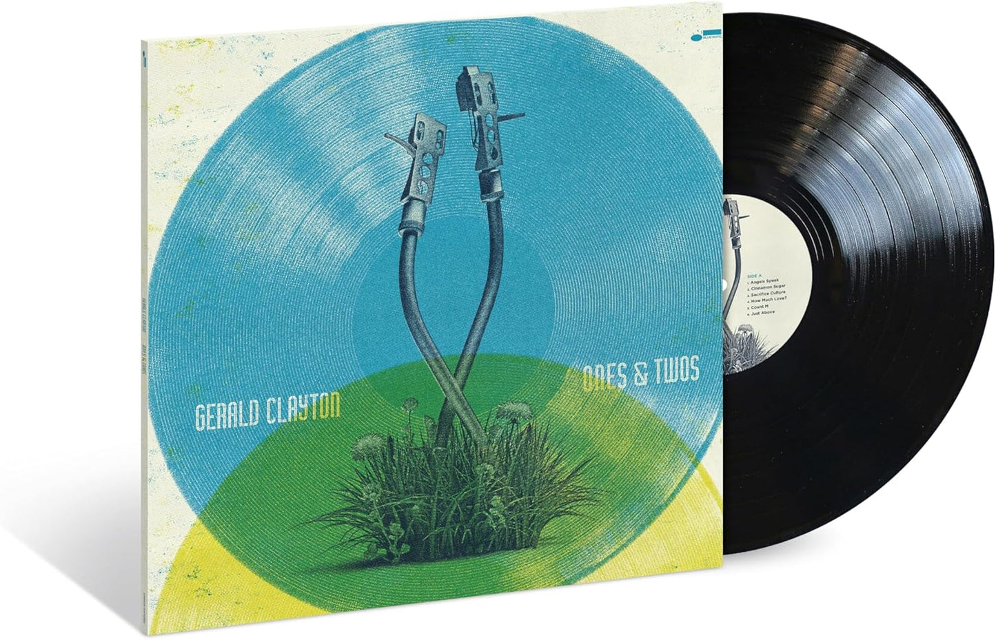 Gerald Clayton "Ones & Twos" vinyl record with illustrated cover art.